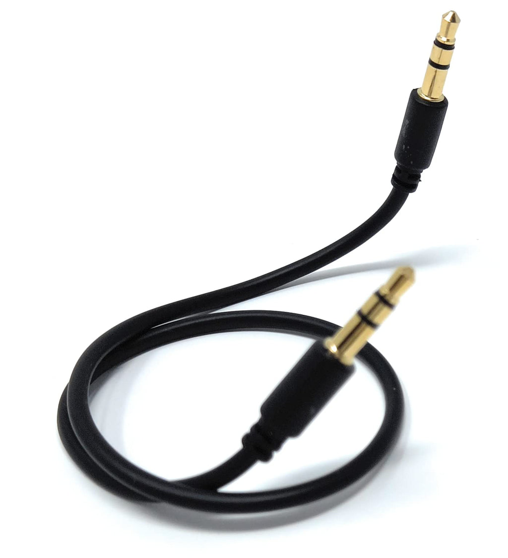 DRUT 3.5mm Stereo Audio Jack Plug to Plug, Male to Male AUX, Slim Flexible Lead Cable