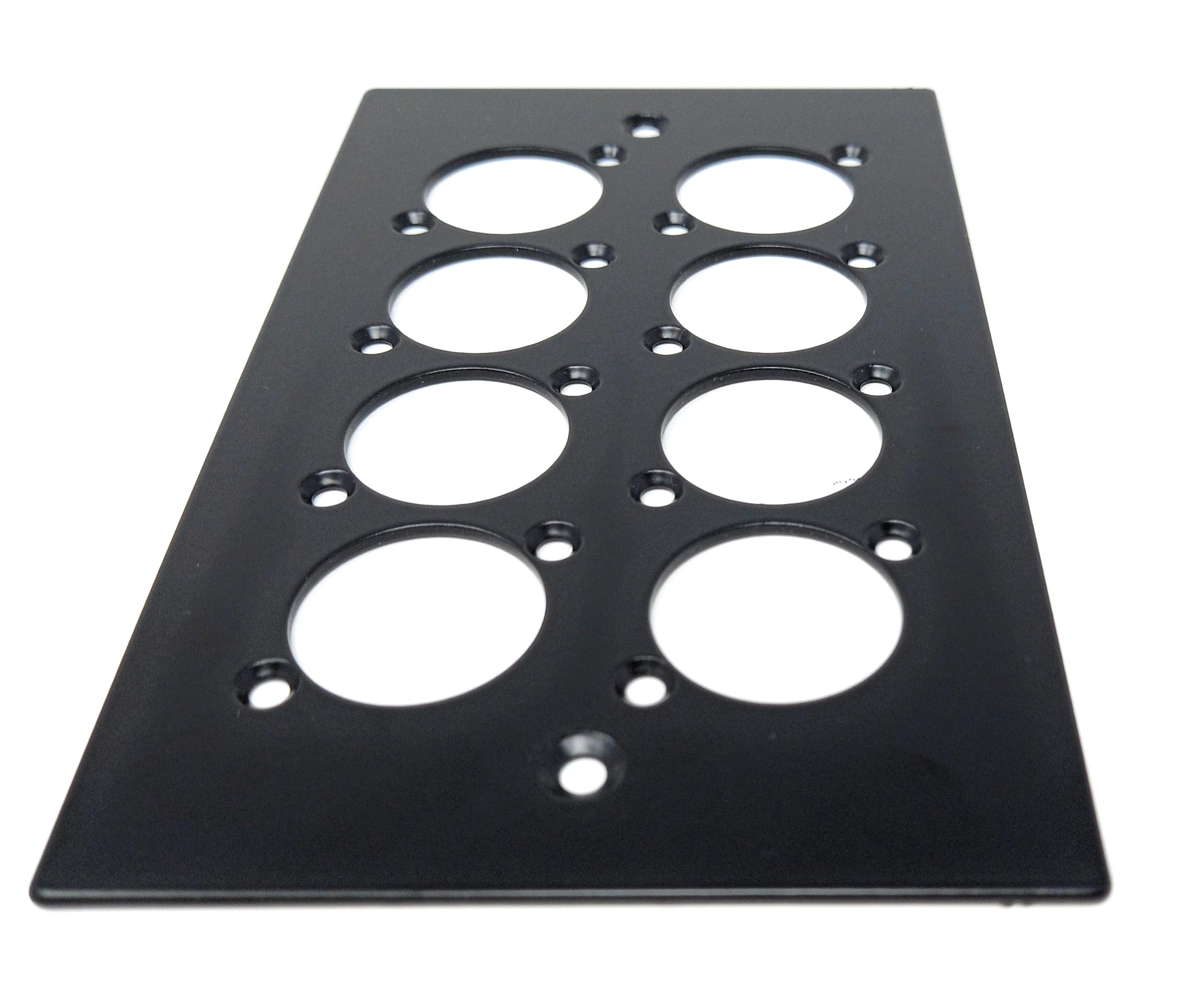 Double Gang Aluminium Wall Plate – D-Series Hole Compatible with Neutrik, HDMI, USB, RJ45, XLR, RCA, BNC 121x86x5mm with Screws
