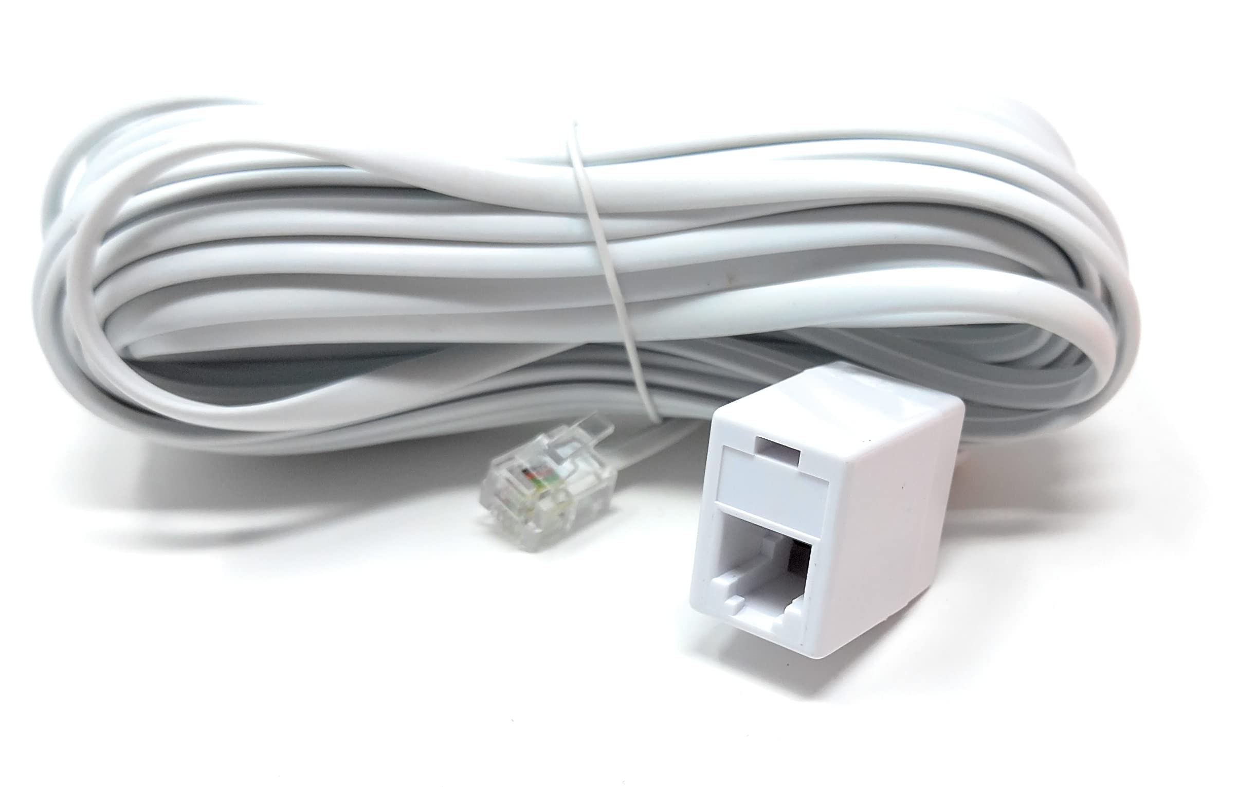 DRUT RJ11 Male to RJ11 Socket Female ADSL Lead for Broadband, Phone, Router, Modem, Telephone Extension Cable