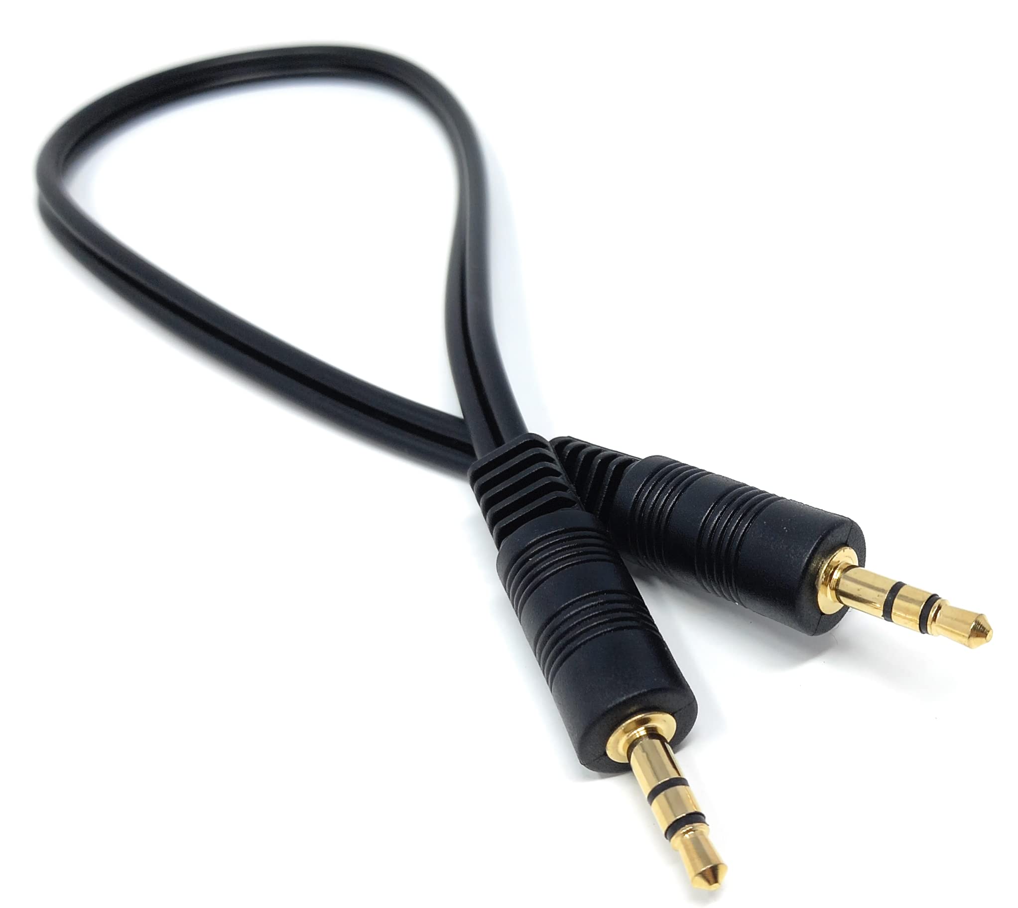 DRUT 3.5mm to 3.5mm Stereo Audio AUX Cable Gold Connectors, Small 3 pin Jack to Jack Speaker Lead