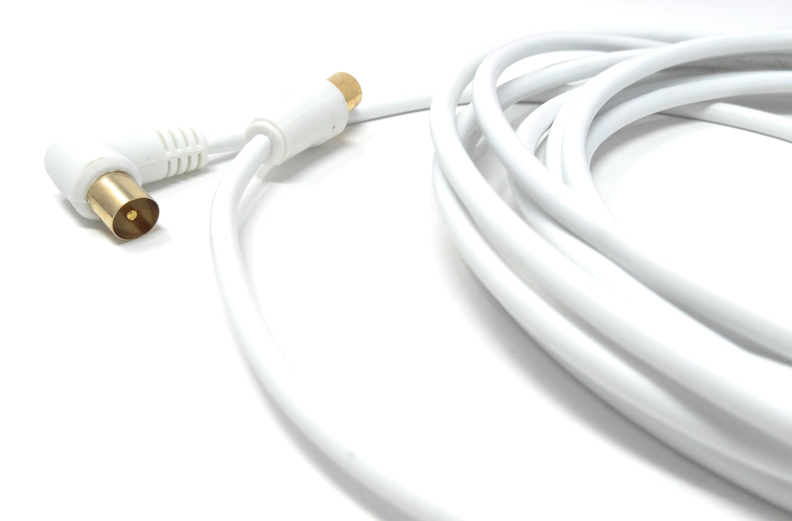 DRUT TV Male to Male Plug Coaxial Cable RG6 Aerial Digital Antenna RF Fly Lead Cable