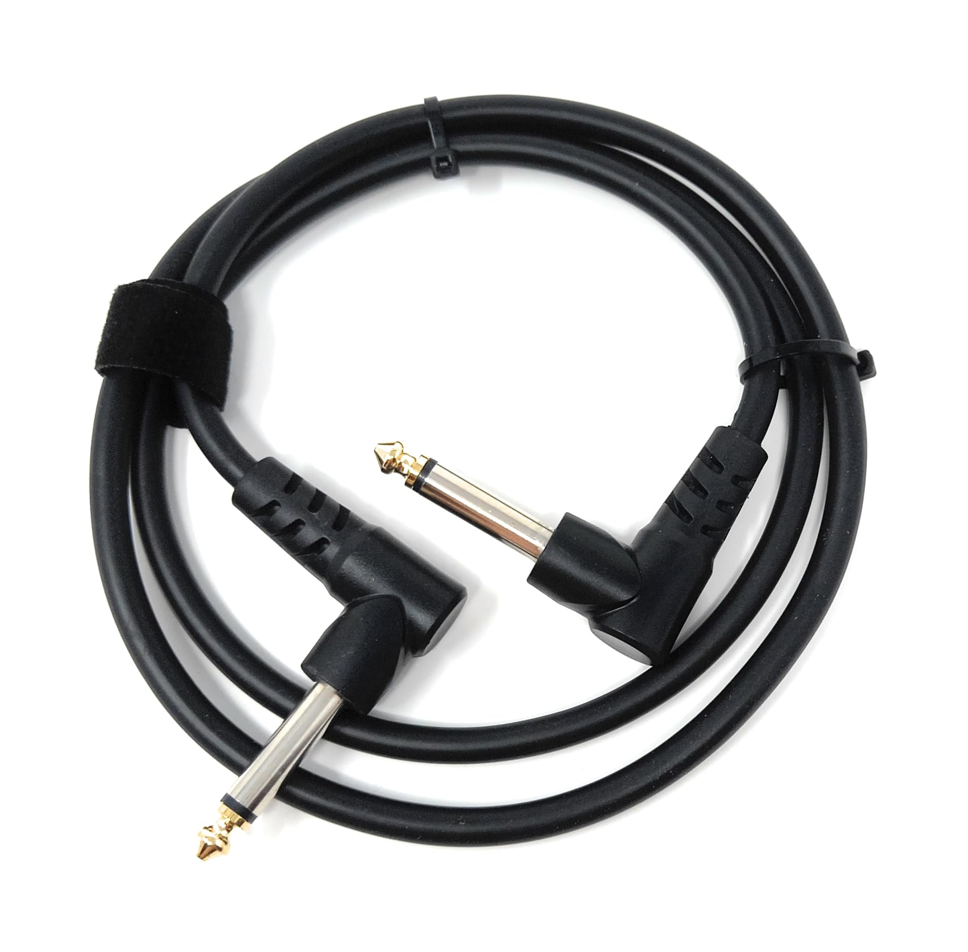 6.35mm Right Angle TS Instrument Cable - 90 Degree 1/4 Inch Mono Guitar Patch Cable for Amps, Mixers, and Pedals