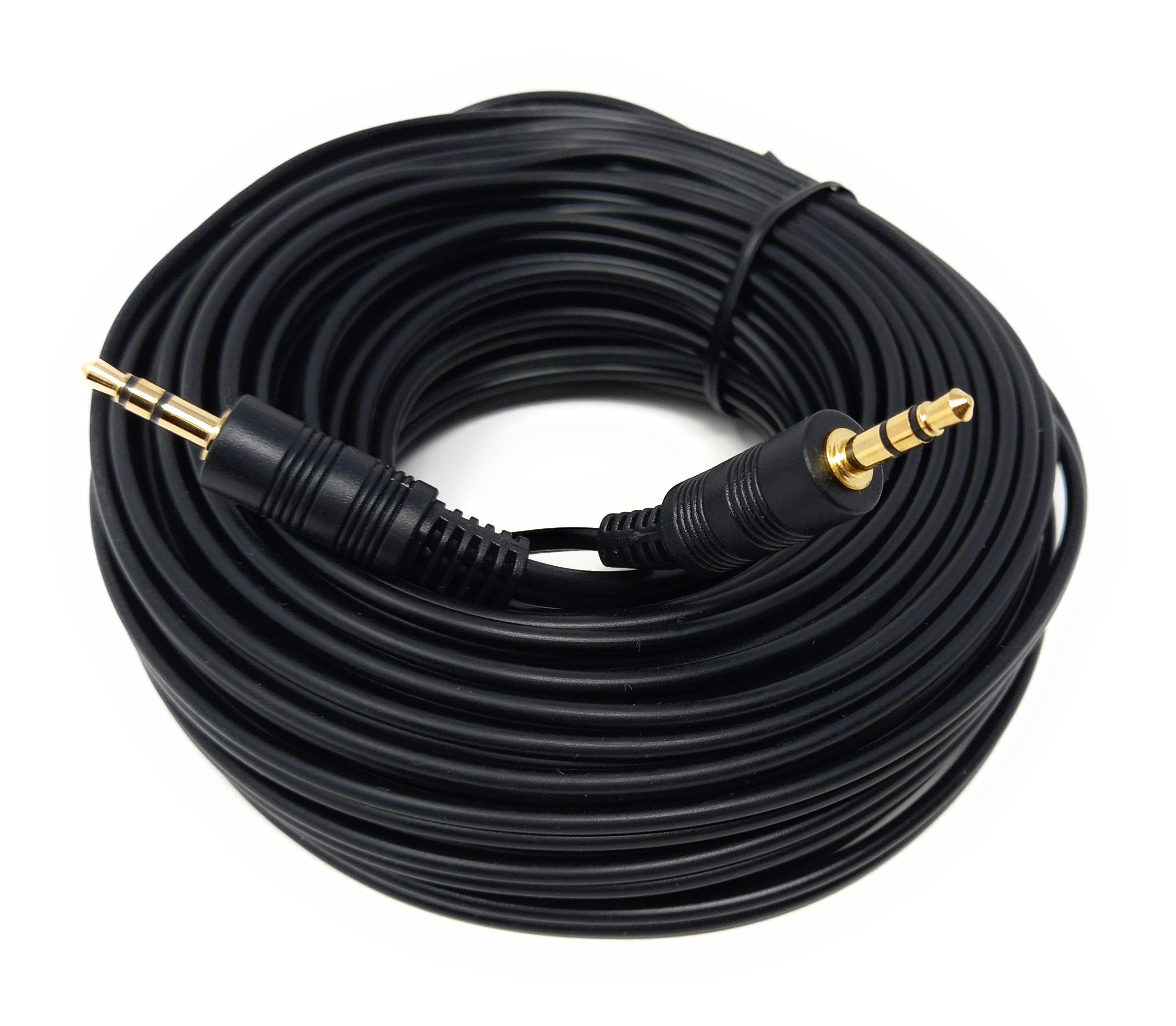 DRUT 3.5mm to 3.5mm Stereo Audio AUX Cable Gold Connectors, Small 3 pin Jack to Jack Speaker Lead
