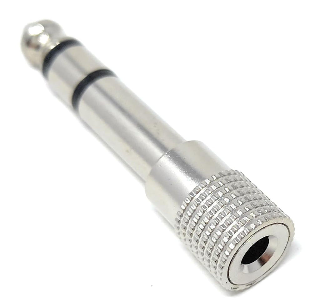 DRUT 6.35mm Stereo Male Plug to 3.5mm Stereo Jack Socket Adapter Compatible with Headphones, HI-FI Audio