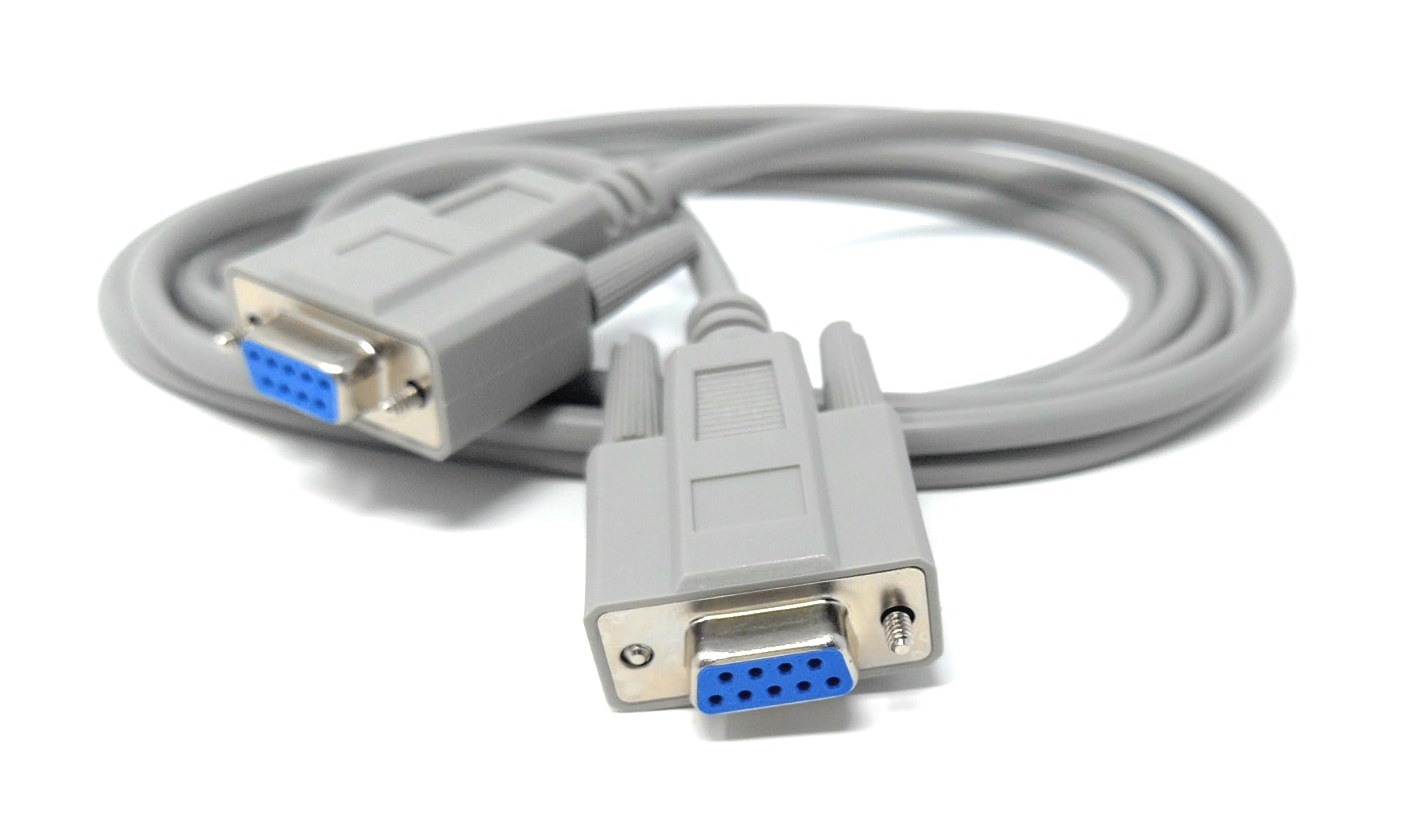 DRUT 2m D9 Female to Female EGA Monitor Cable – 9-Pin Serial Display Lead for Enhanced Graphics Adapters, Vintage PCs & Retro Computing (VGA)