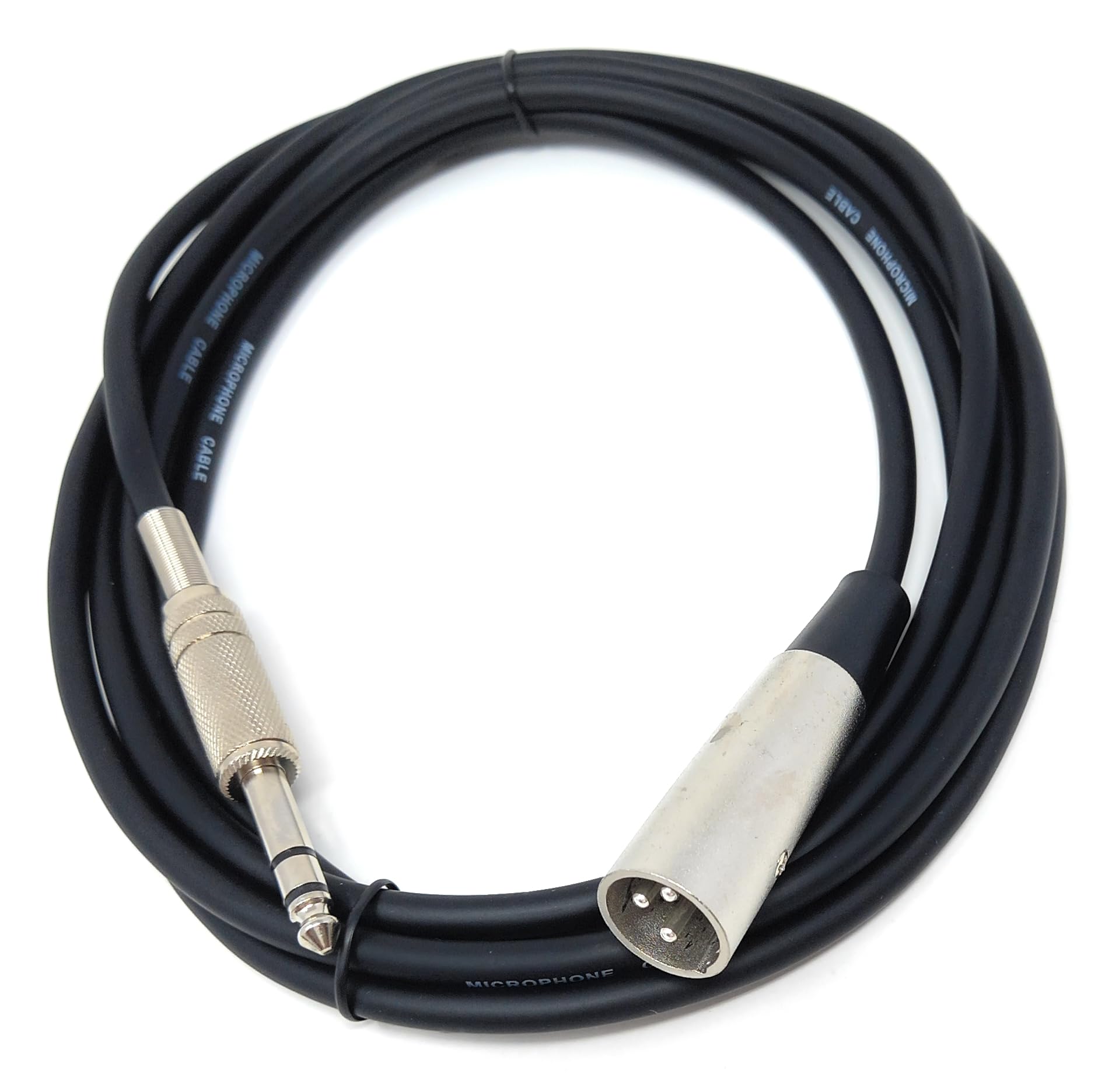 DRUT Stereo 6.35mm Jack to XLR Male 3 Pin Screened, Balanced, Flexible Audio Cable XLR Male to 1/4 TRS Stereo Cord for Pro HiFi, Guitar, Music Instrument, Microphone Lead
