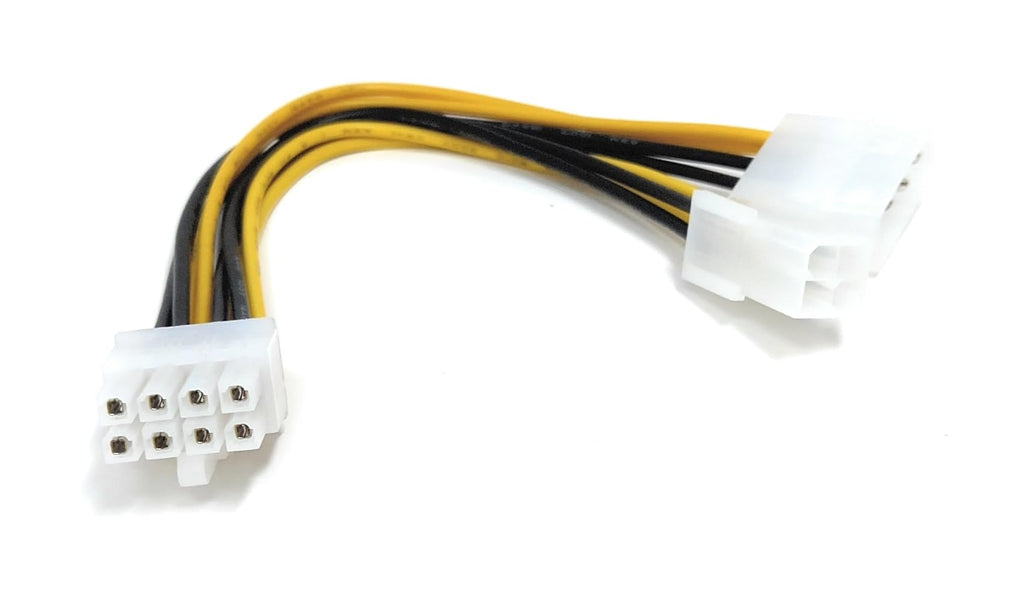 15cm 4 Pin ATX & 4 Pin LP4 Molex to 8 Pin EPS, CPU Power Cable Adapter 0.5ft