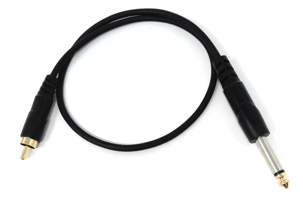 DRUT 6.35mm (1/4") Mono Jack Plug to RCA Phono Audio Cable – Signal Patch Lead for Mixers, Controllers, DJ & Audio Equipment