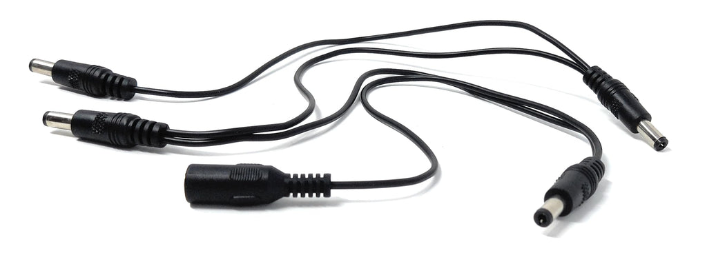 5.5mm x 2.1mm 1 Female to 4 Male Power Supply DC Splitter Cable Effector Extension Power Lead for Guitar Effect Pedal, Music Instruments DC5521