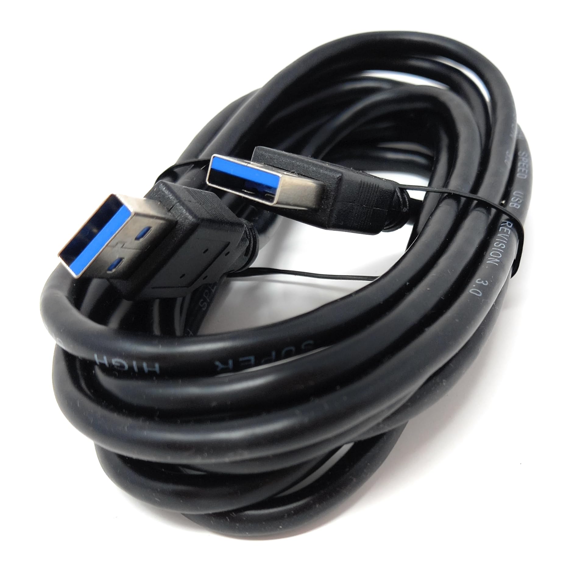 USB to USB 3.0 A Male to Male Lead 5 Gbit/s (625 MB/s), 10 Times Faster Than USB 2.0, SuperSpeed Data Transfer Cable