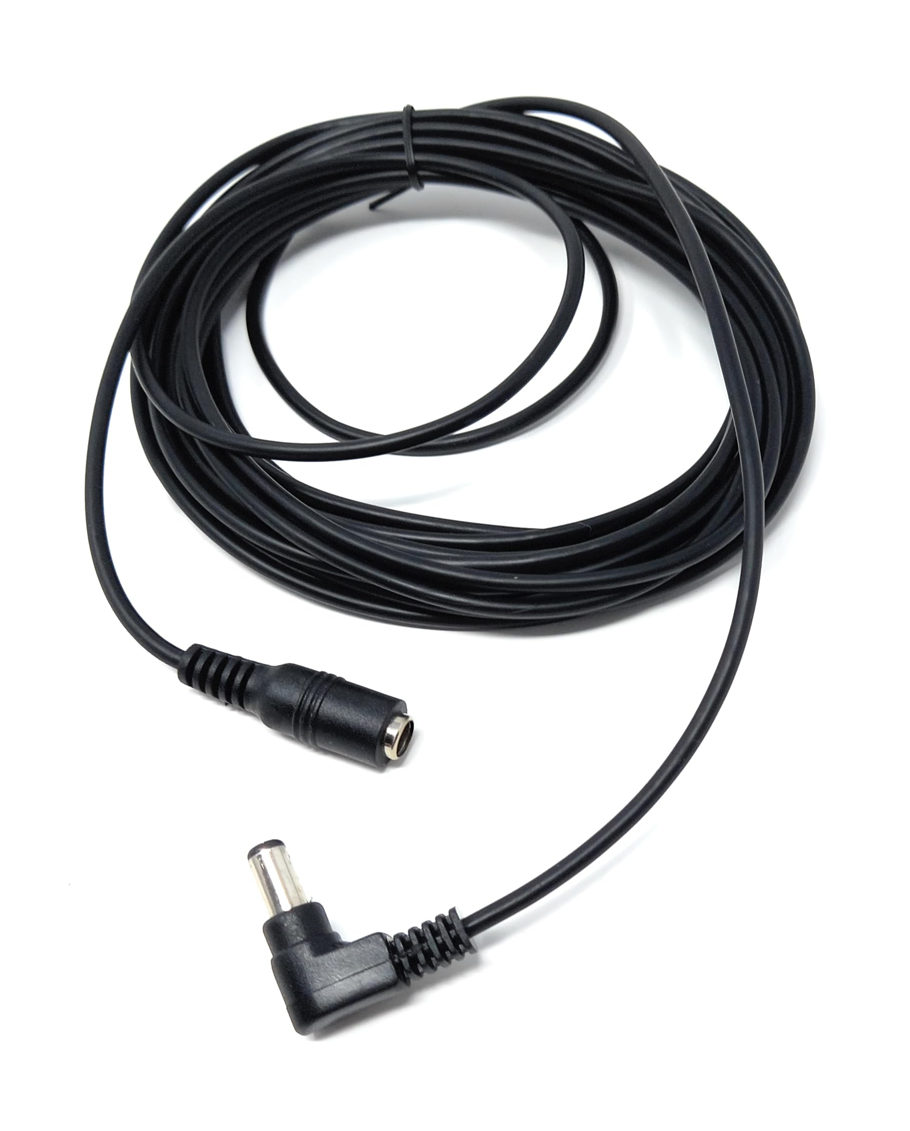 DRUT 5.5mm x 2.1mm Right Angled DC Power Male to Female Lead for Security Camera, LED Strip, CCTV IP Surveillance, Solar Panel, Music Instruments Extension Cable