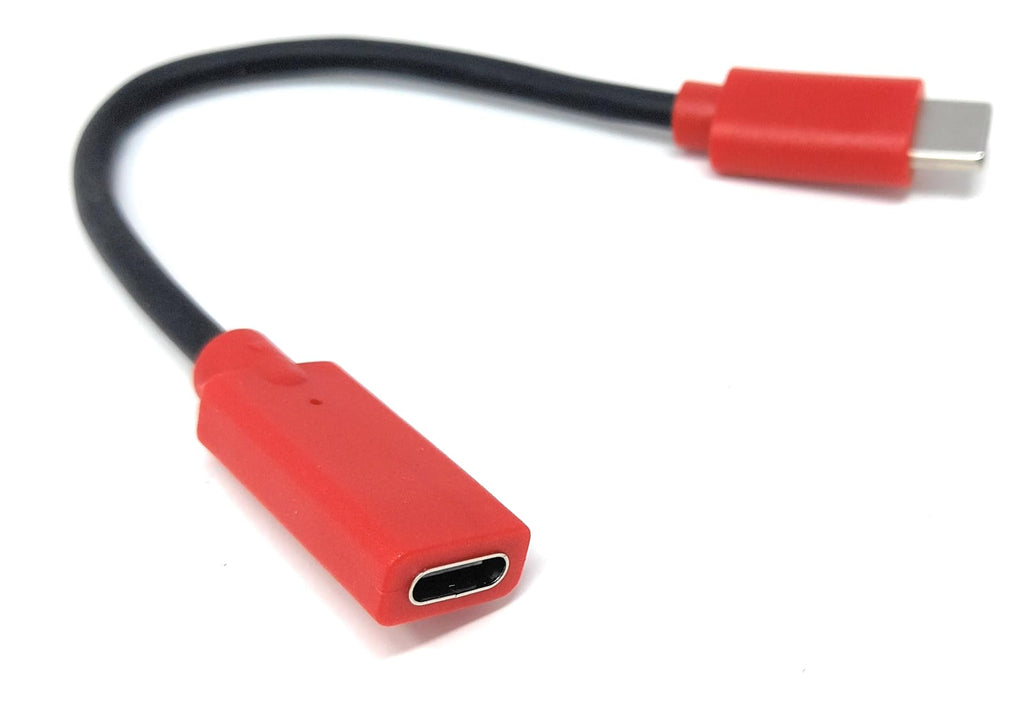 DRUT USB-C Data Blocking Charge Cable – 15cm USB-C Male to Female Extension, Power-Only Lead for Juice Jacking Protection & Anti-Hacking Security