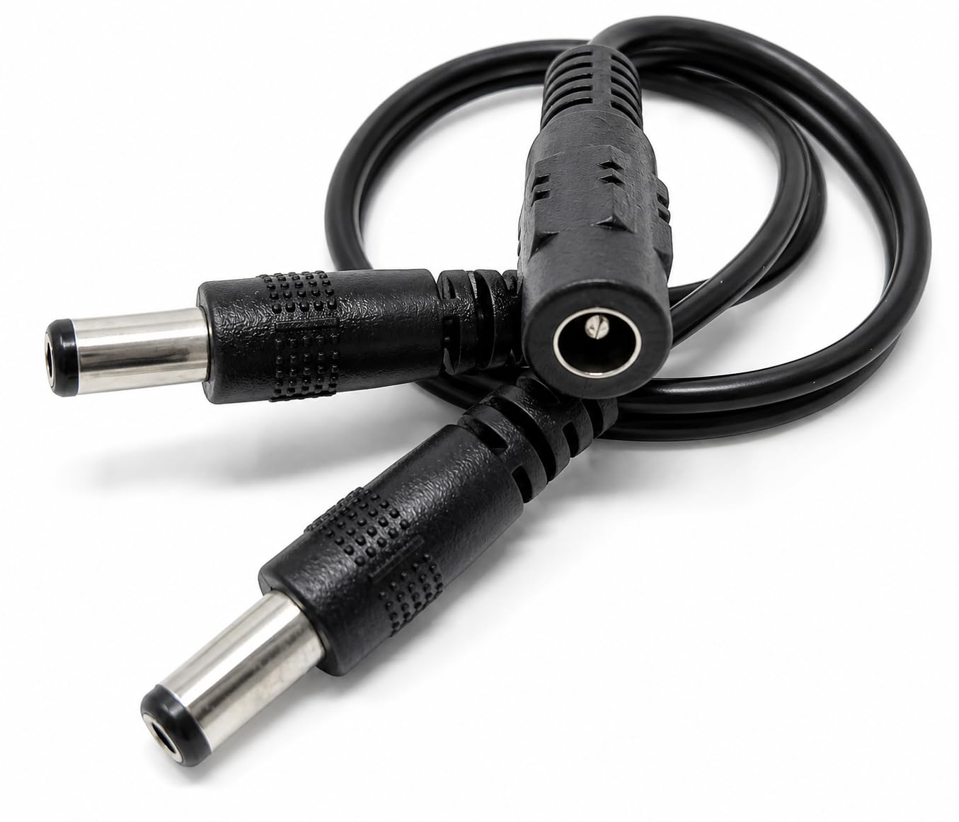 DRUT 5.5mm to 2.1mm DC Power Splitter Lead Adapter 12V PSU to LED, CCTV Camera Cable