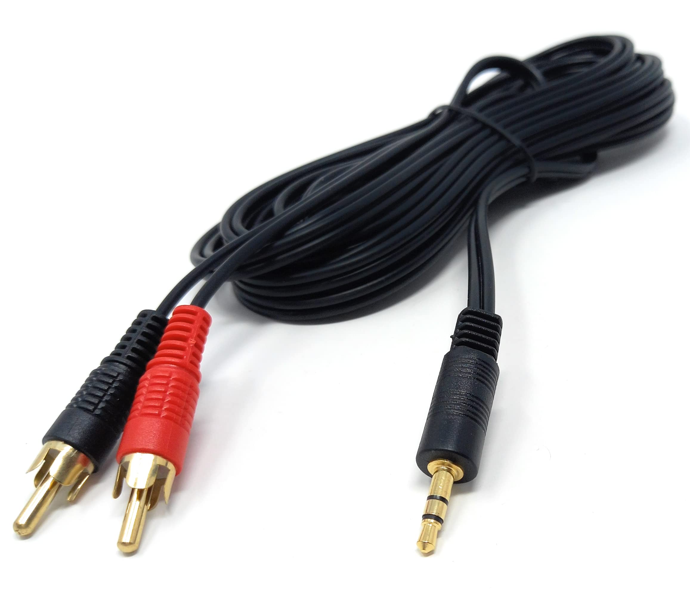 DRUT 3.5mm to Twin RCA Stereo Aux Phono Audio Cable Mini Jack Lead Cord Y Splitter Headphone Cord RCA Y Splitter Adapter