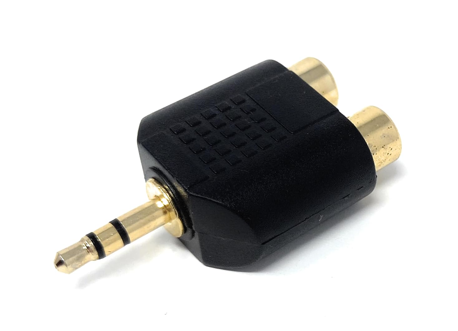 DRUT 3.5mm Stereo Jack Plug to Twin RCA Phono Mono Splitter or Combiner Audio Adapter