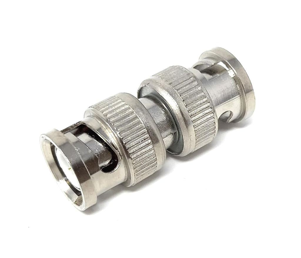 BNC Male to Male Coupler Adapter, Double-Sided Extension Socket, Signal-Safe Video Connector for CCTV Camera, DVR, Monitor, Coaxial Cable