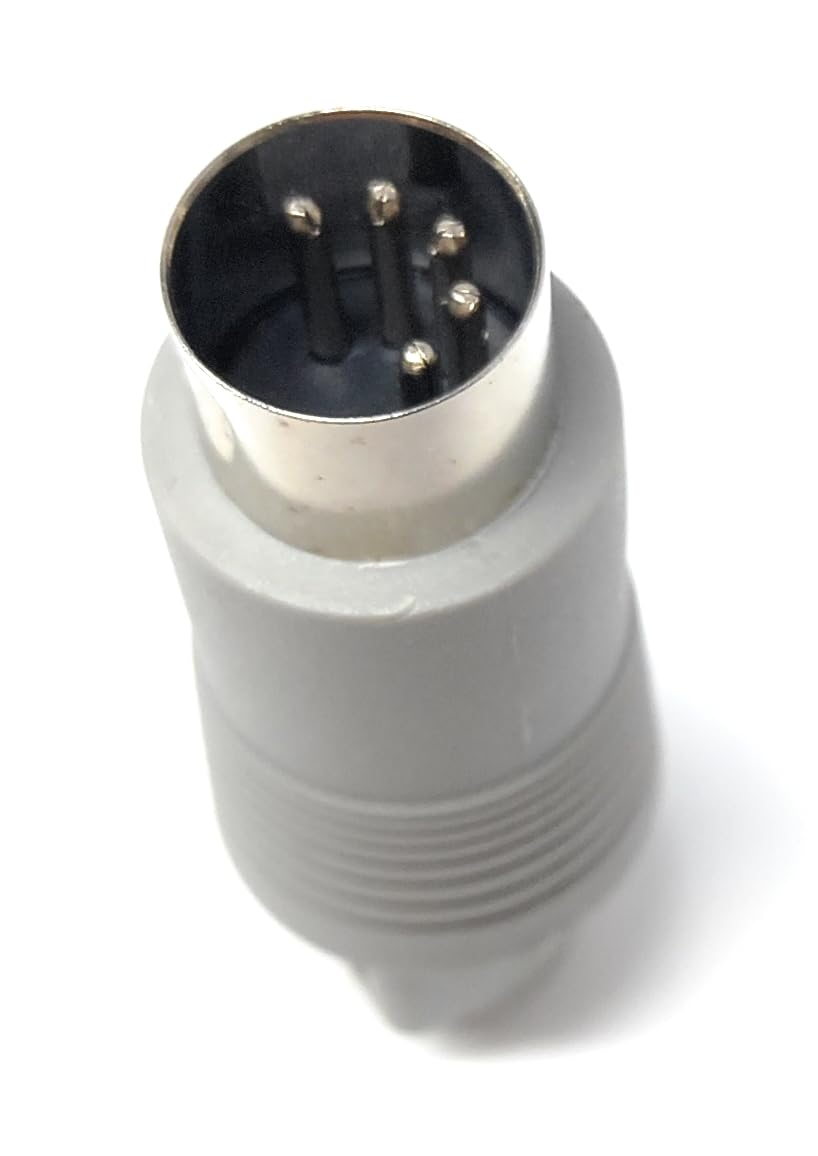DRUT 6 Pin Mini-DIN PS/2 Female to 5 Pin DIN AT Male Adapter Cable Converter Compatible with Music Instruments, Keyboard