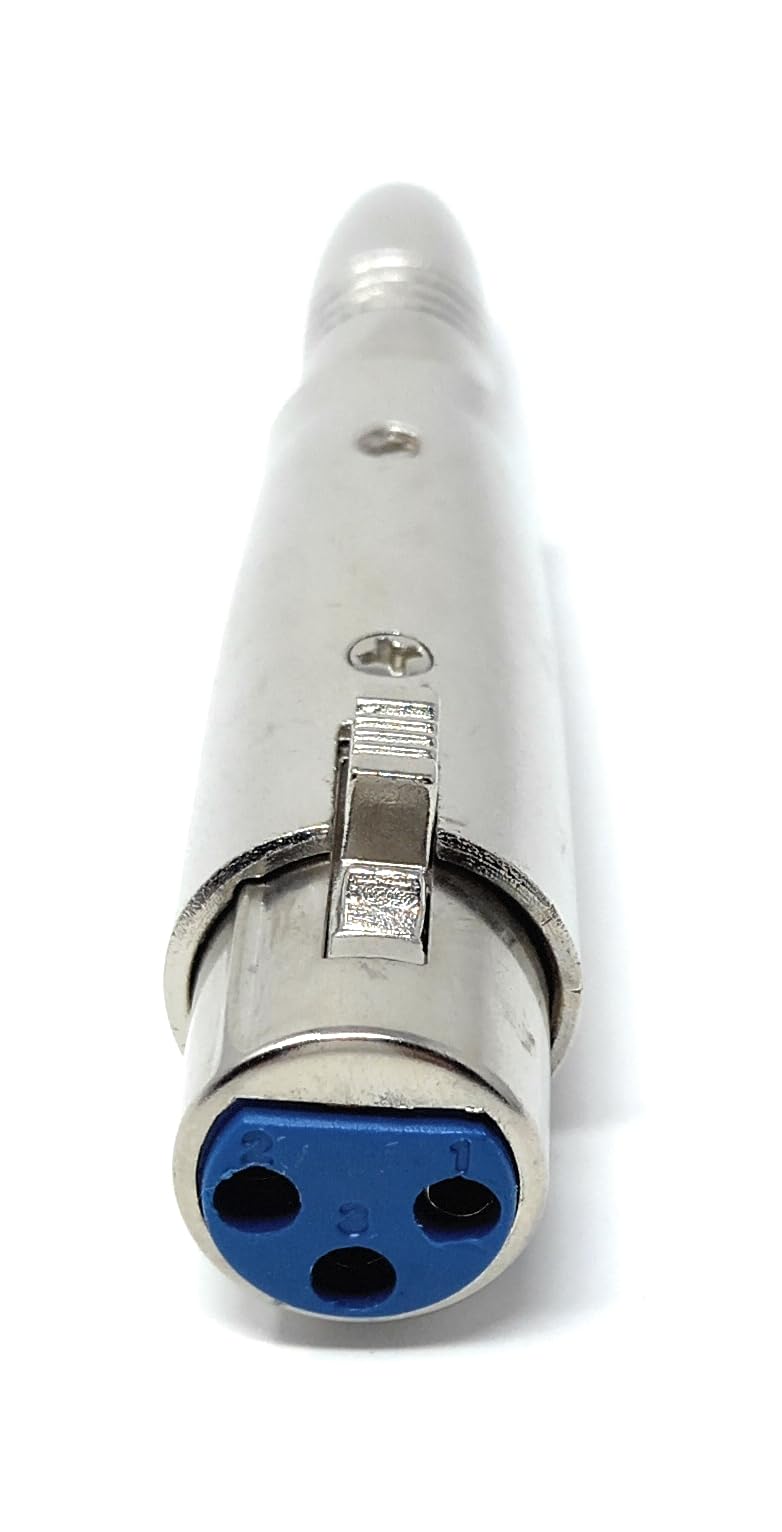 DRUT XLR Female 3 Pins to 6.35mm Mono Jack Socket Cable Microphone Music Instrument Adapter Converter