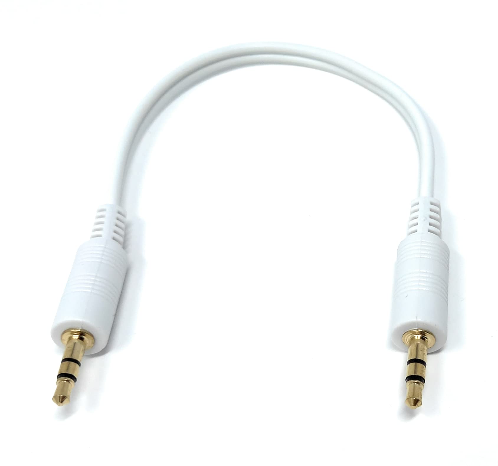 DRUT 3.5mm to 3.5mm Stereo Audio AUX Cable Gold Connectors, Small 3 pin Jack to Jack Speaker Lead