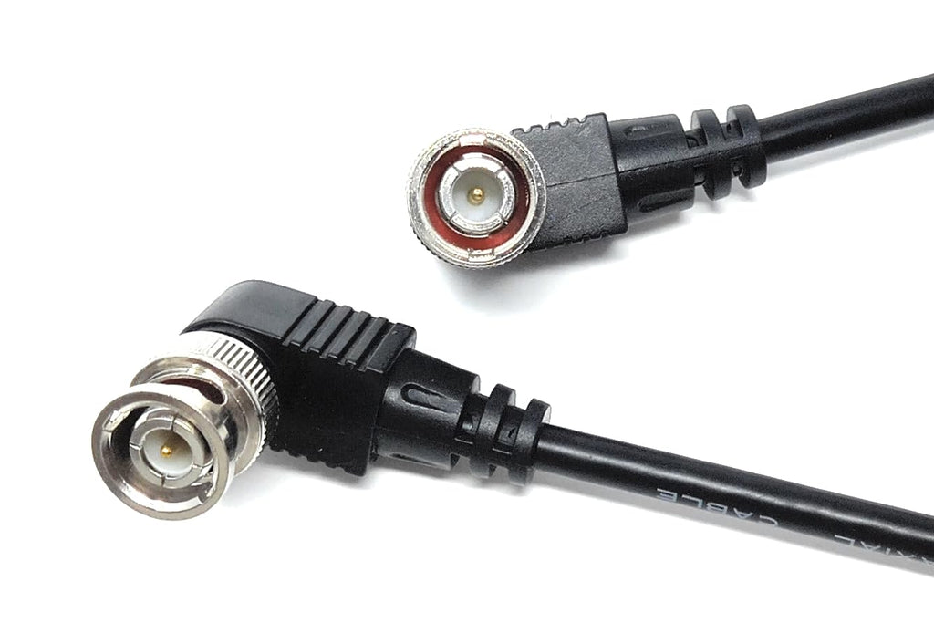 DRUT BNC Male to Male Right Angle Coaxial HD Video Audio Cable RG59 75ohm for CCTV, Camera Monitor, Radio Antenna Lead
