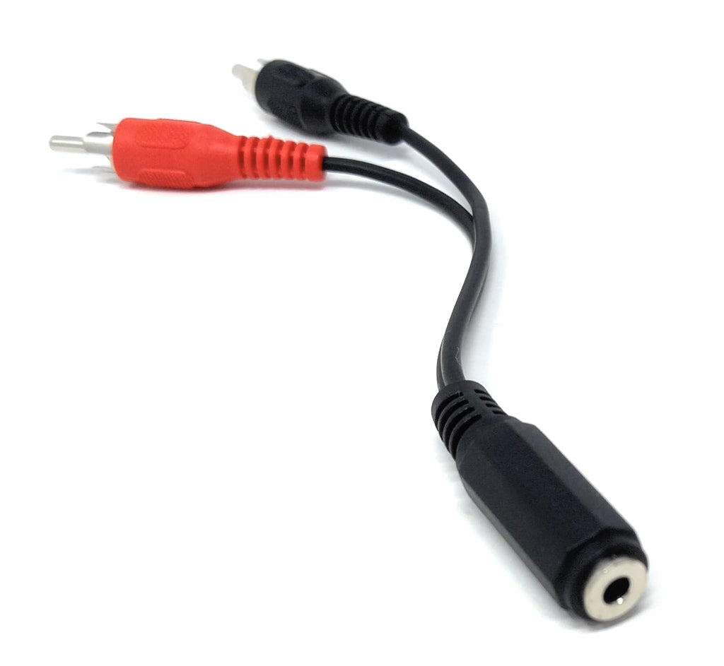 DRUT 3.5mm Stereo Jack Socket to Twin Phono RCA Phono Male Plug, Audio Adapter Extension Cable Lead
