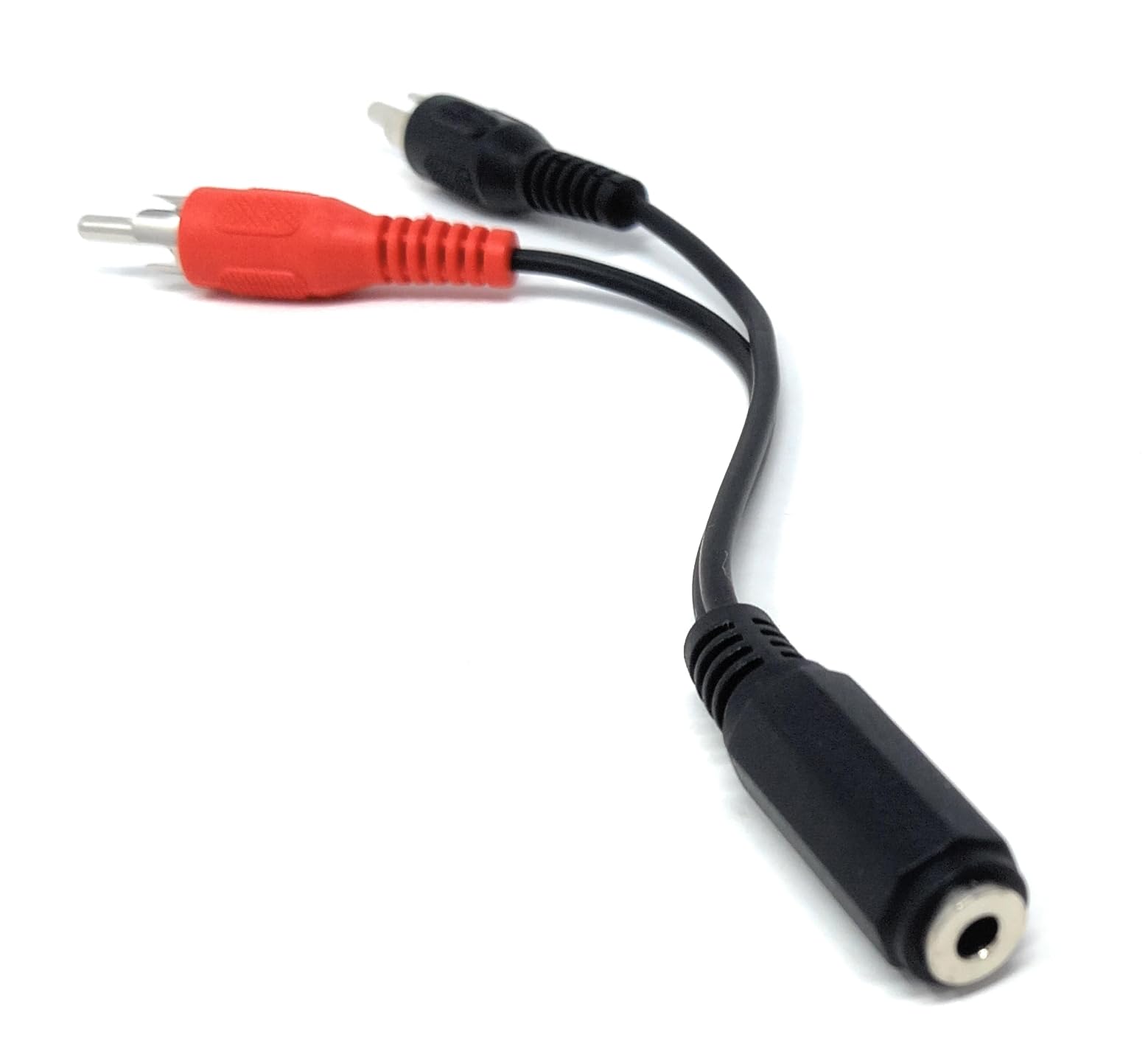 DRUT 3.5mm Stereo Jack Socket to Twin Phono RCA Phono Male Plug, Audio Adapter Extension Cable Lead