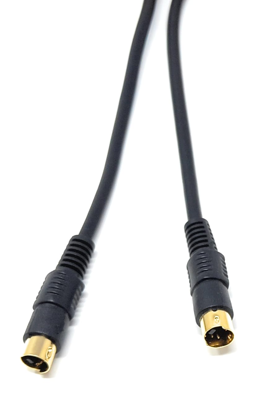 DRUT S-Video (SVHS) Cable 4-pin Male to Male Gold Plated Compatible With TV, HDTV, DVD, VCR, Camcorder, Game Console