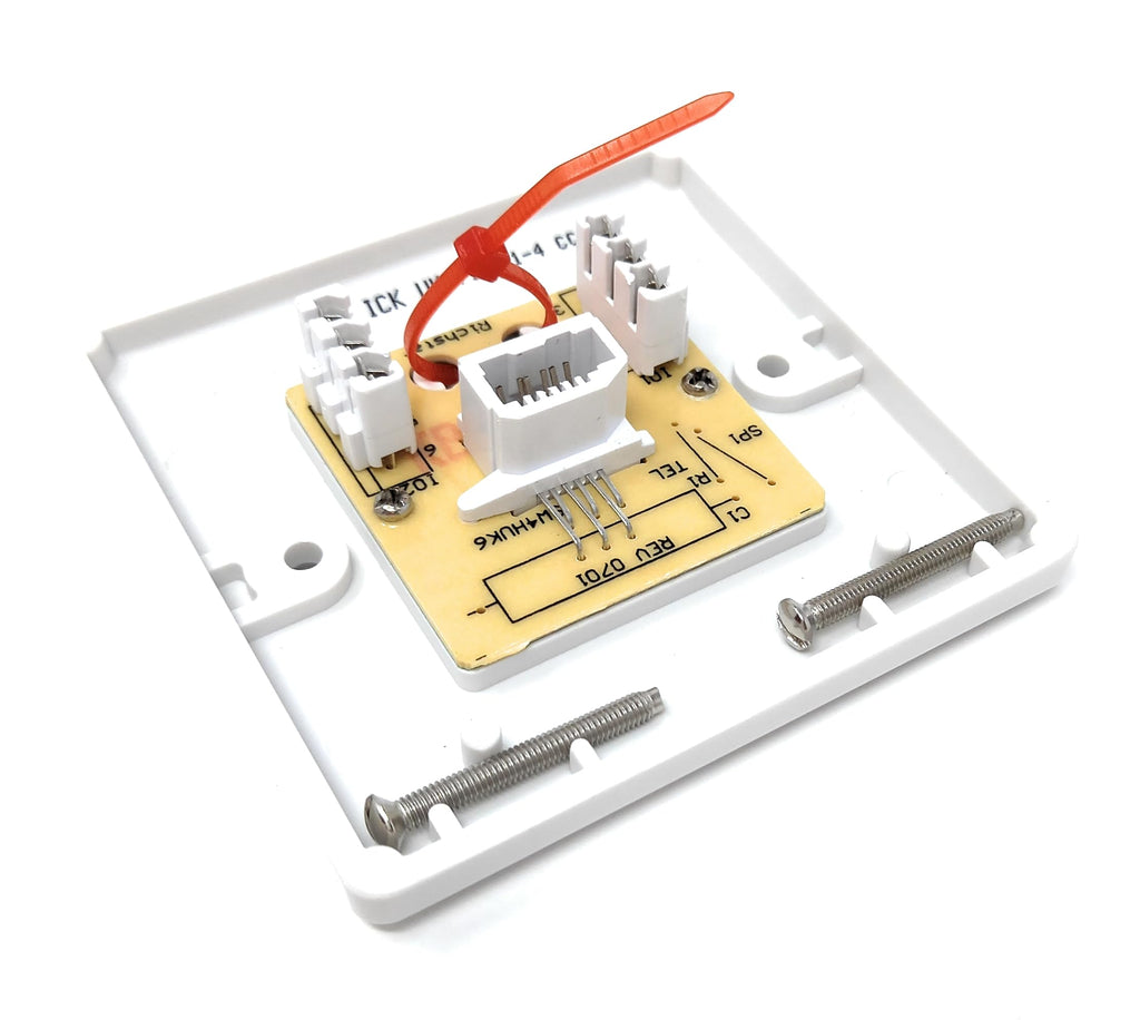 DRUT Single 1 Gang BT Socket Secondary Telephone Outlet Faceplate