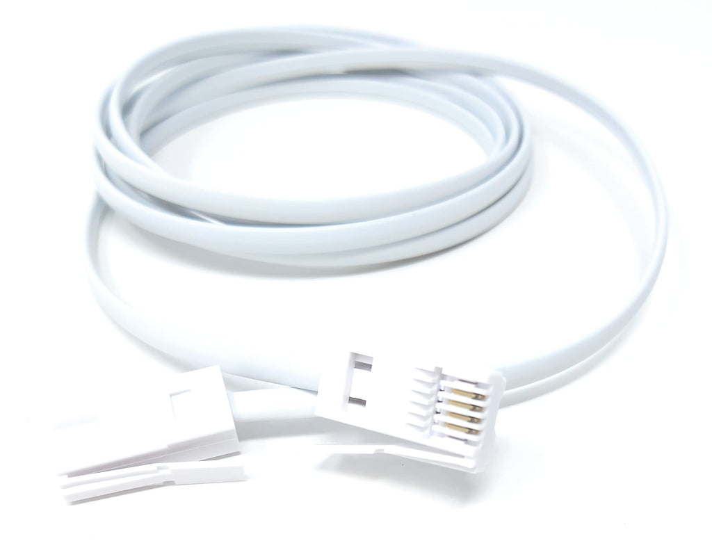 DRUT BT to BT 4 Wire 431A Male to Male Plug Telephone Flat Cable Lead