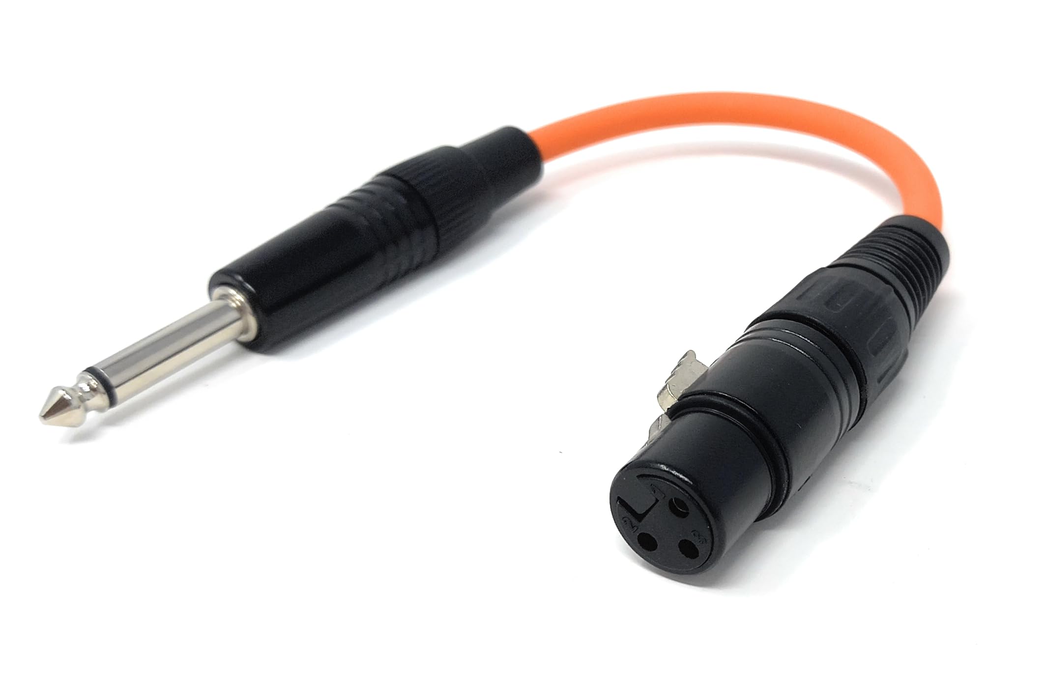 DRUT 6.35mm Mono Jack to XLR Female Adapter Cable 10cm, 1/4 Inch TS Male to 3 Pin XLR Socket Audio Converter Lead for Mixer, Amplifier, Microphone, Speaker & Recording Equipment