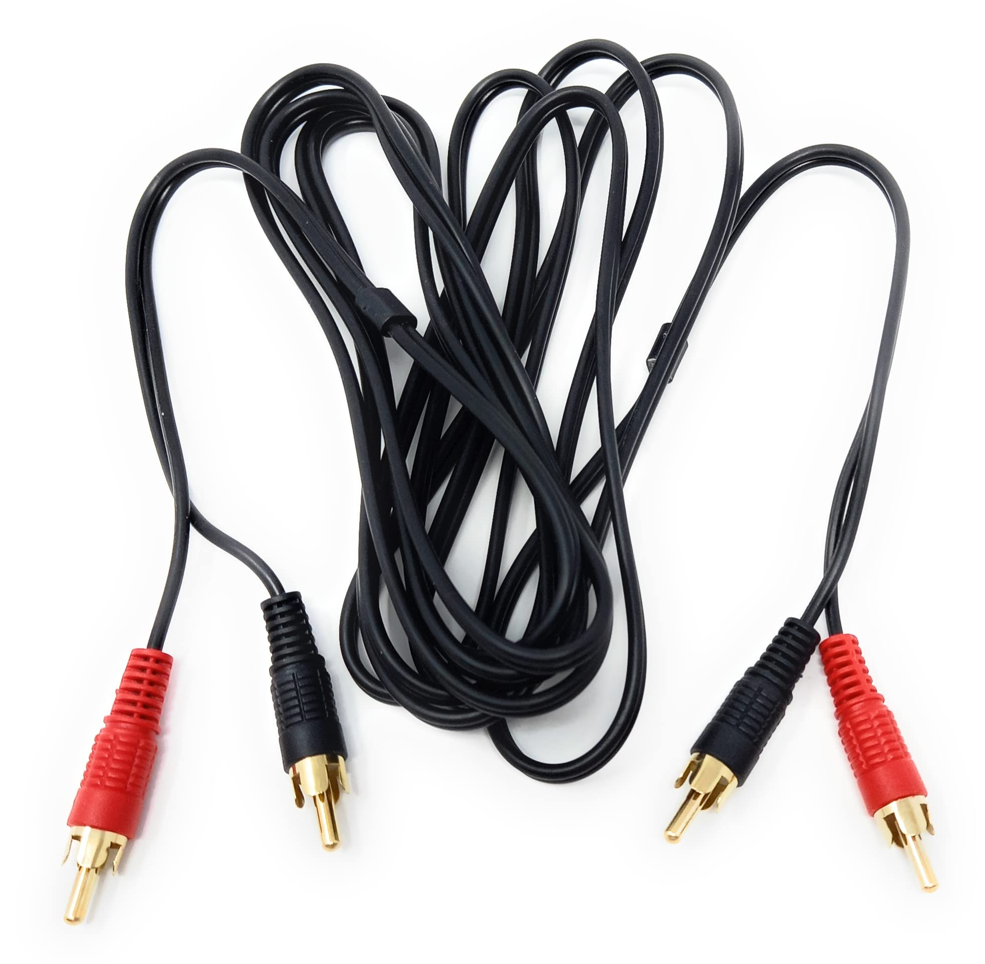 DRUT RCA to RCA Phono Twin Jack to Jack Stereo Audio Cable Lead Cord Compatible With CD/DVD/Amplifier/Hifi/DJ Mixer/Turntable