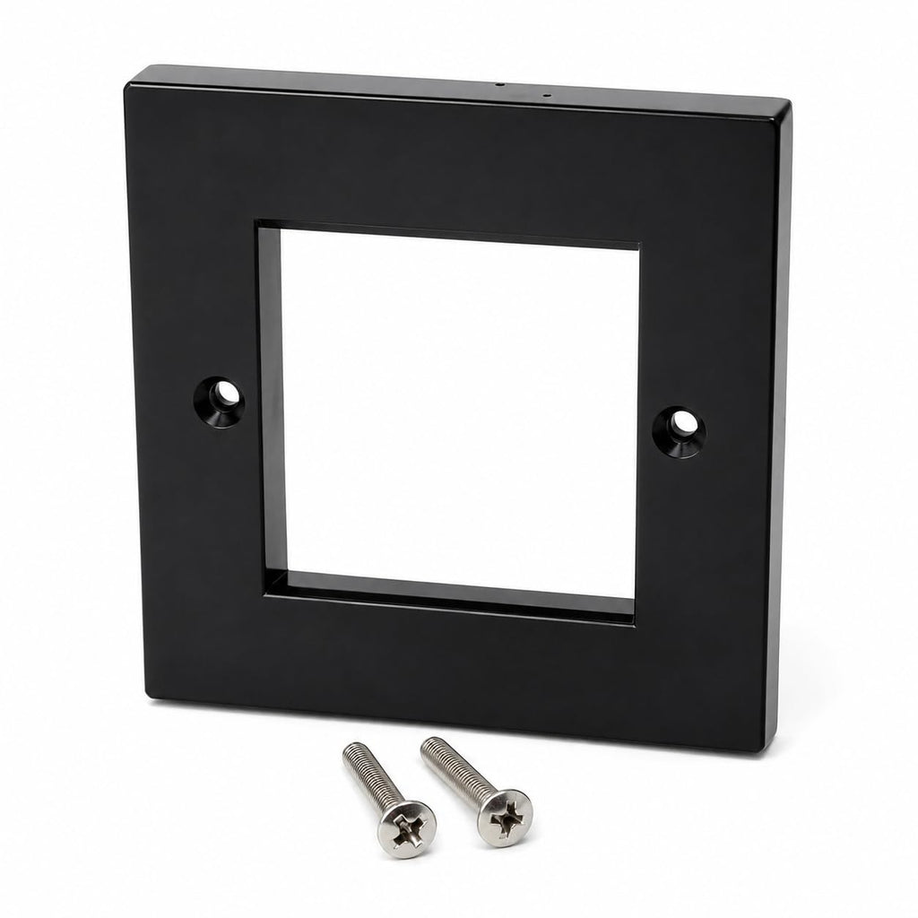Single Gang 2 Port Euro Module Faceplate, 85 x 85mm Wall Plate for AV, RJ45, HDMI, USB & Keystone Modules, White Modular Faceplate for Home & Office Networking