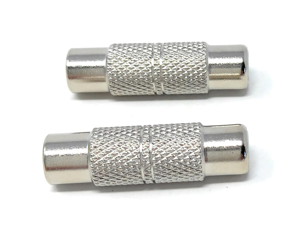 DRUT RCA Female to RCA Female Coupler, Single Phono Socket to Socket Adapter for RCA Cables, Speakers, Amplifiers, and Audio Systems