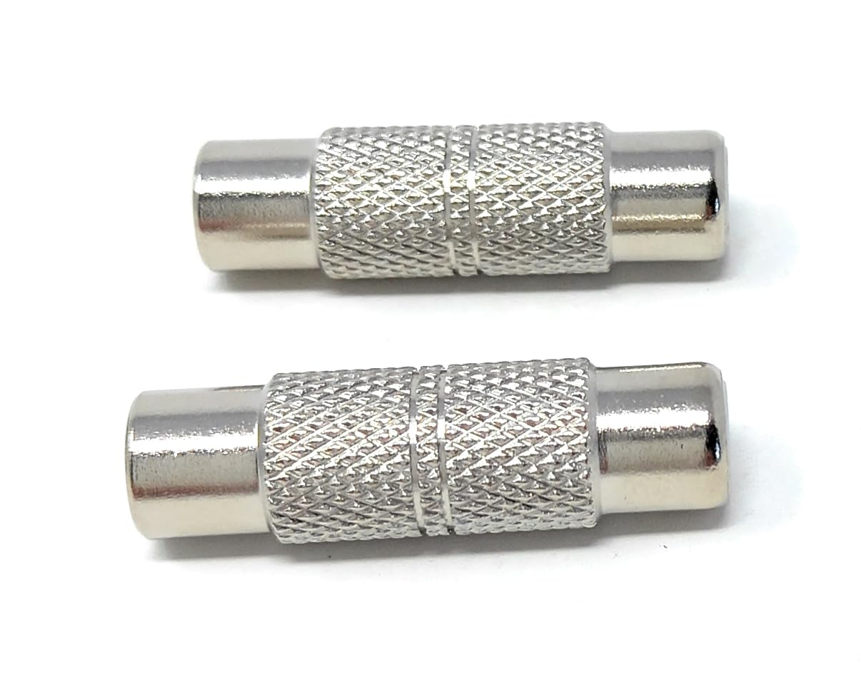 DRUT RCA Female to RCA Female Coupler, Single Phono Socket to Socket Adapter for RCA Cables, Speakers, Amplifiers, and Audio Systems