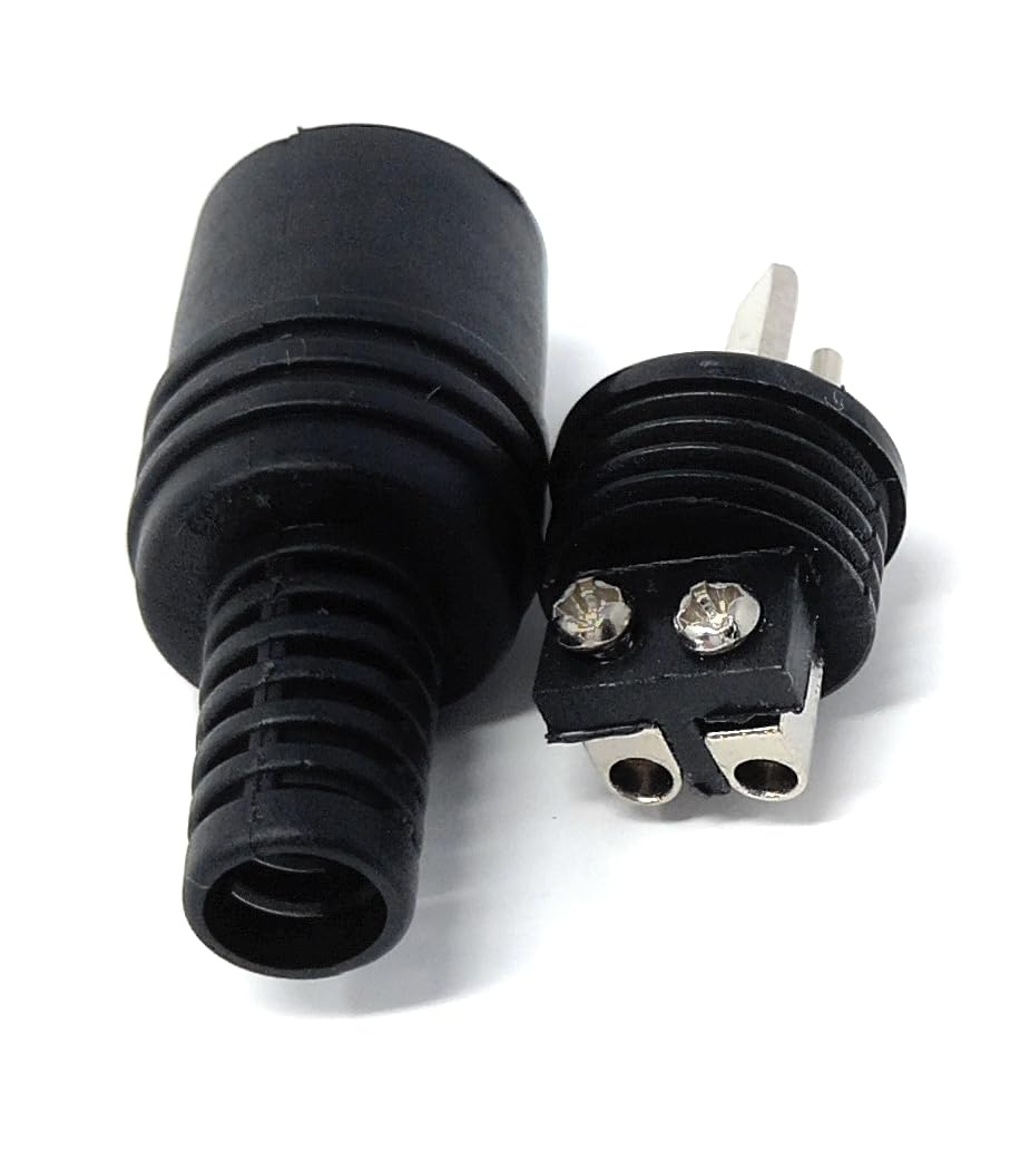 DRUT 2pcs. 2 Pin Speaker DIN Jack Male HiFi Connectors, Screw Terminals, Cable Adapter, Screw Terminals Connections