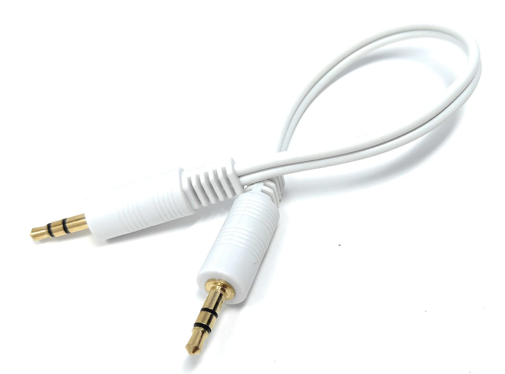 DRUT 3.5mm to 3.5mm Stereo Audio AUX Cable Gold Connectors, Small 3 pin Jack to Jack Speaker Lead