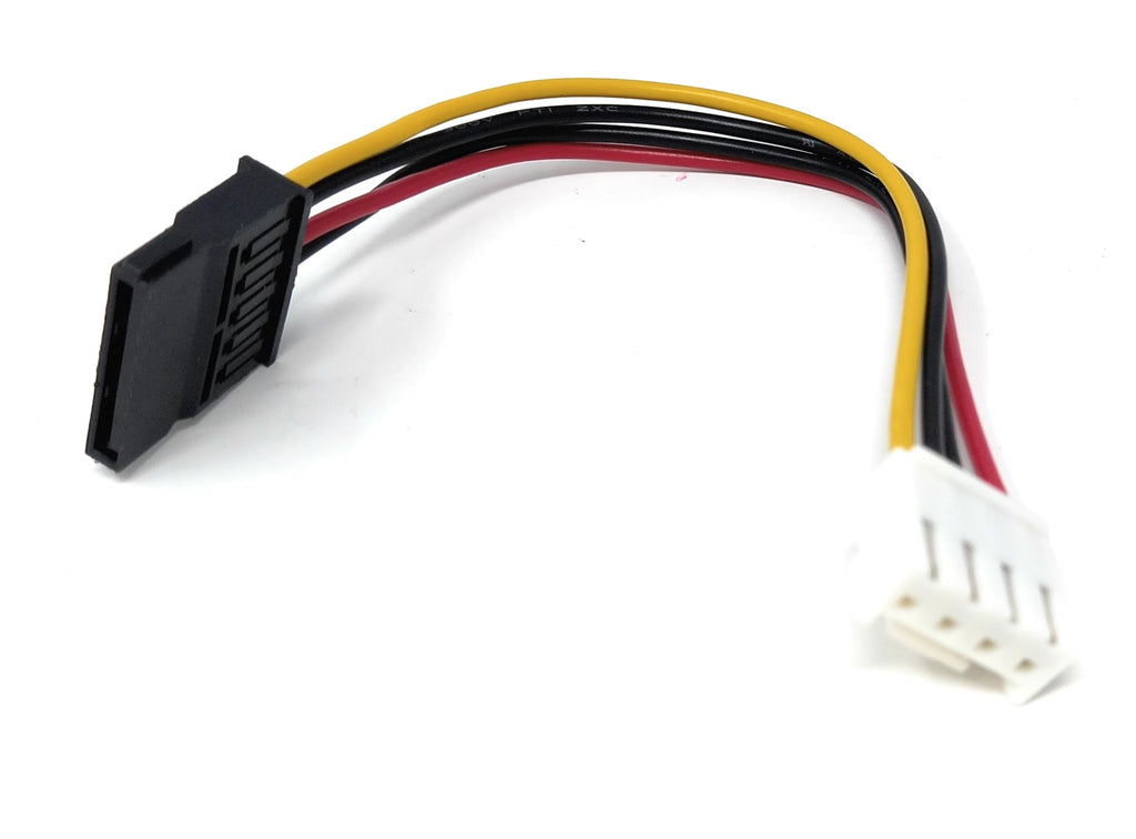 15cm DVR Power Cable 4 Pin to SATA 15 Pin HDD Power Adapter Lead, 4P to SATA Converter for Hard Drive, CCTV DVR, SSD & Computer Power Supply