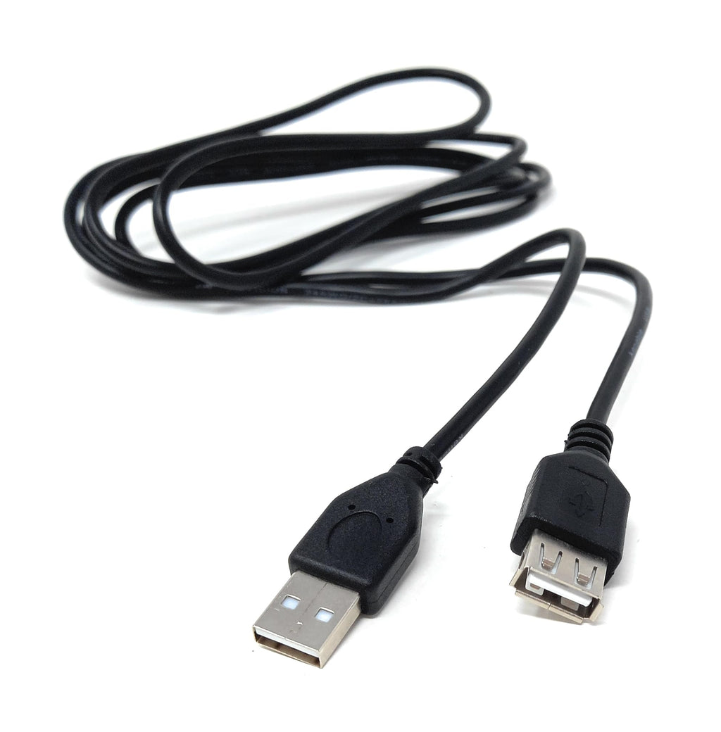 DRUT USB Extension Cable – High-Speed USB 2.0 A Male to A Female Lead, 24AWG Heavy-Duty Wire, Black Extension Cord for PC, Laptop, Printer, USB Hub