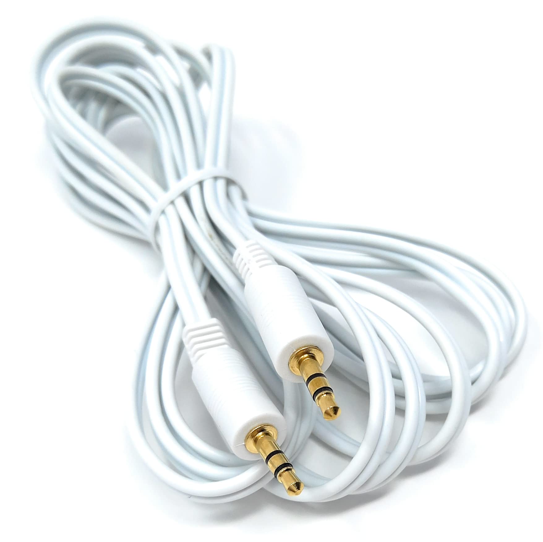 DRUT 3.5mm to 3.5mm Stereo Audio AUX Cable Gold Connectors, Small 3 pin Jack to Jack Speaker Lead