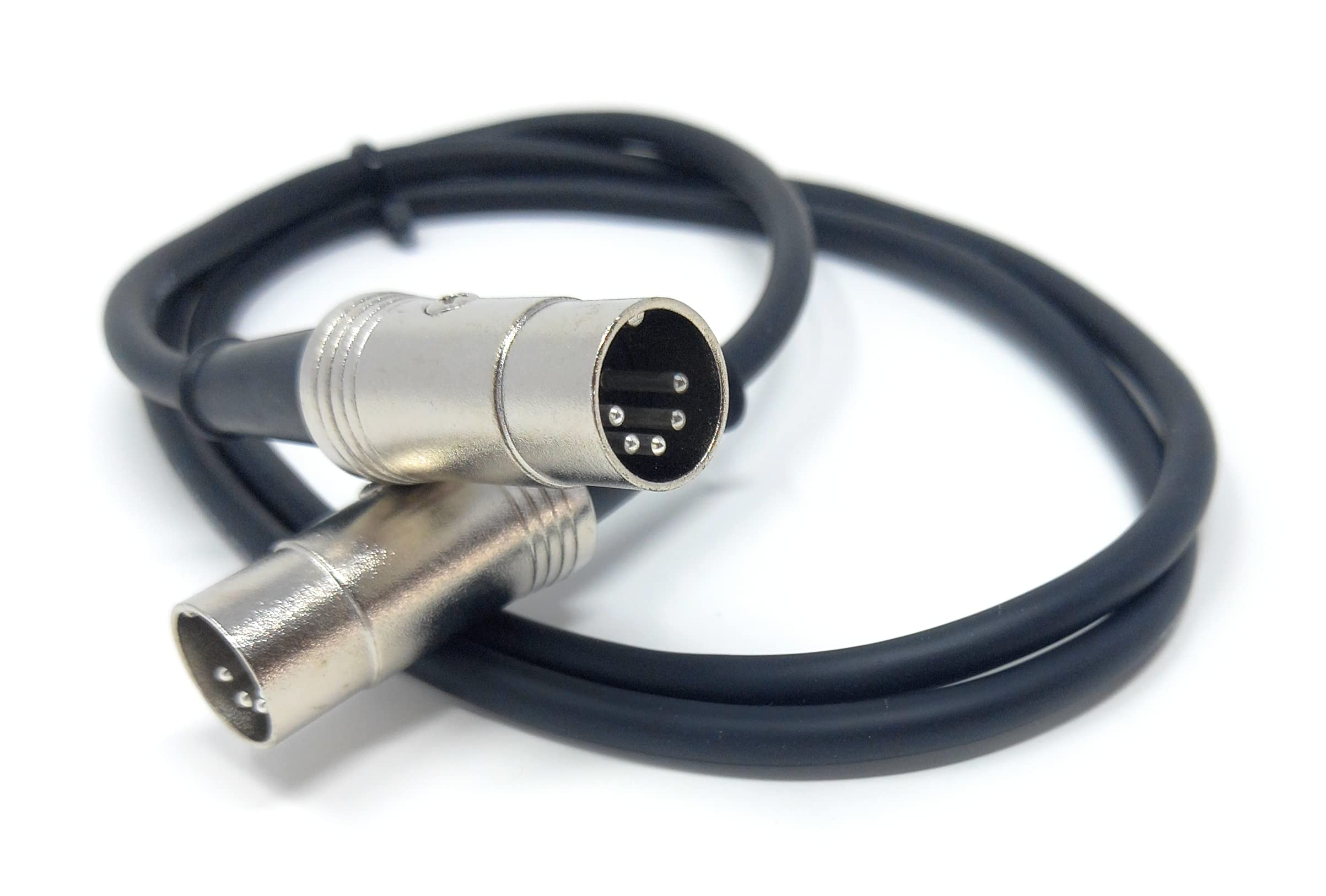 DRUT MIDI Male to Male Lead 5 pin DIN Shielded Flexible for Computer, Synth, Keyboard, Effects, Music Instruments Audio Cable