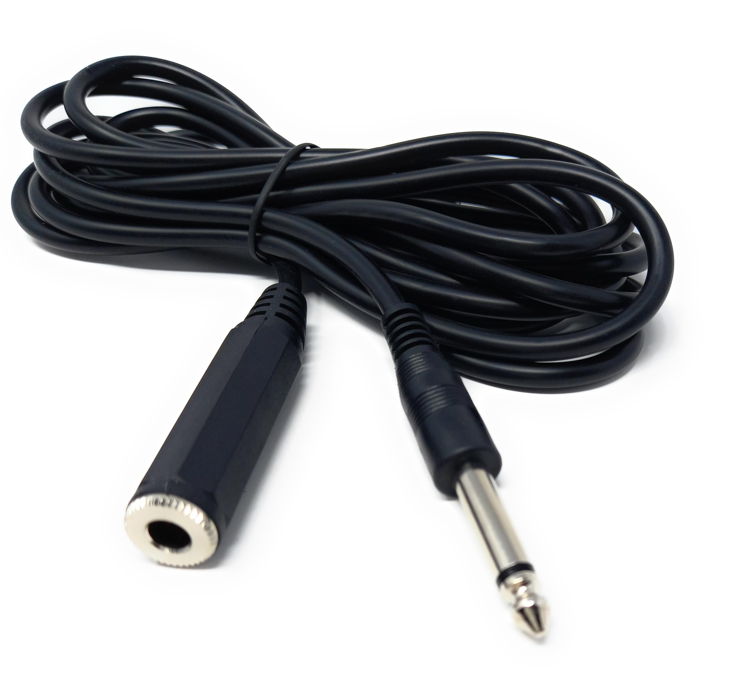 DRUT 6.35mm 1/4" Mono Jack Plug to Socket Extension Male to Female Audio Cable Lead for Guitar, Speaker, Amp, Music instruments