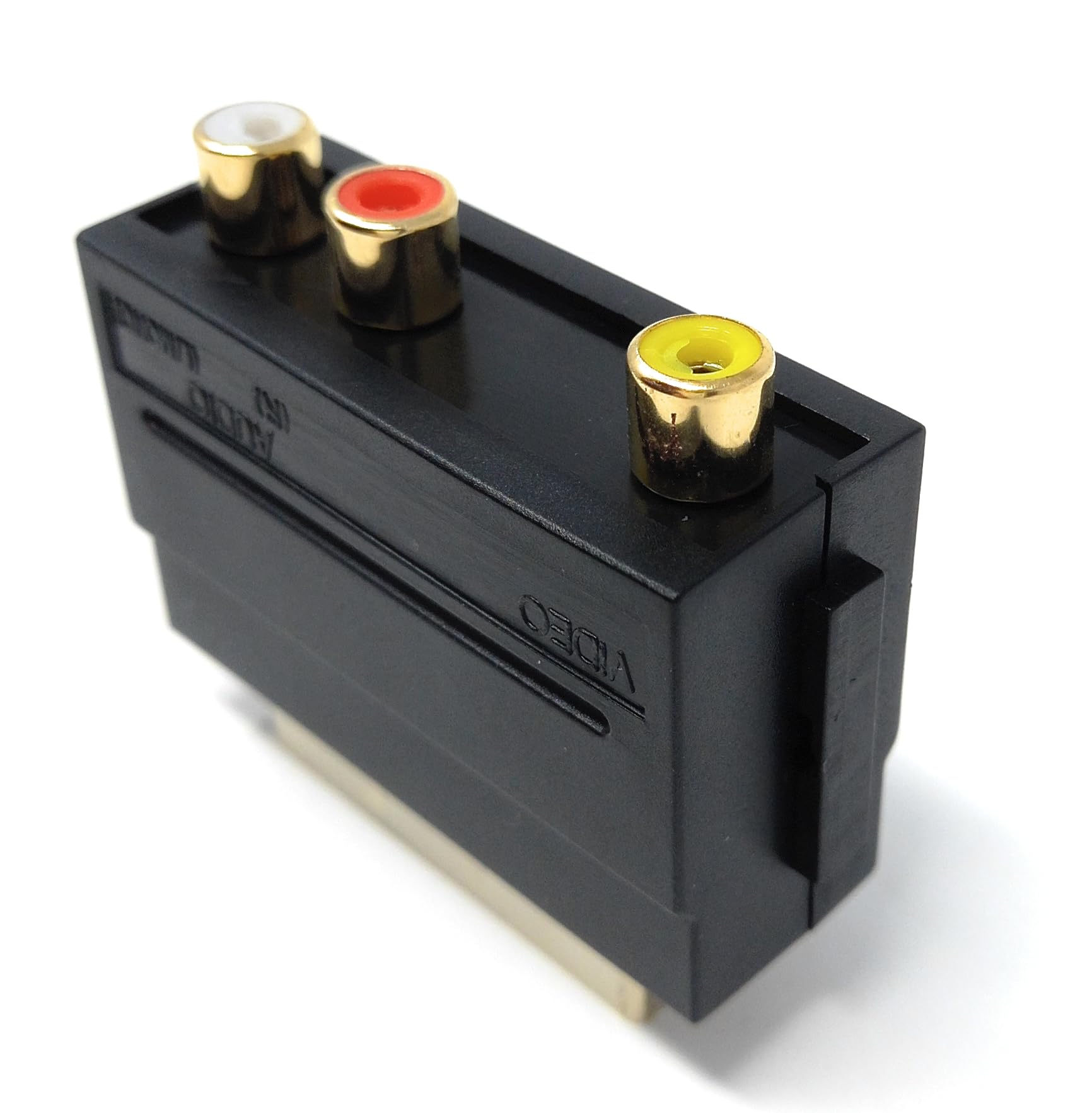 DRUT SCART Plug Male to 3 RCA Female AV Audio Video Adapter Converter for TV DVD VCRs Game Consoles
