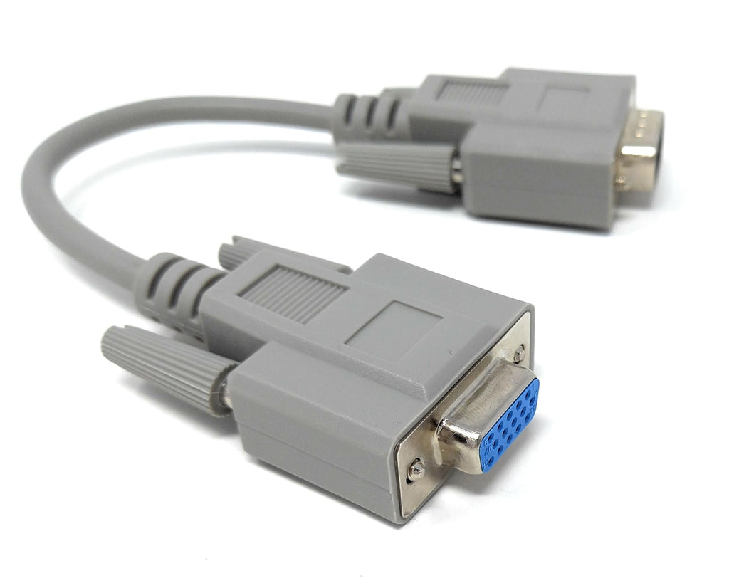 D9 Male to HD15 Female VGA SVGA (9 Pin to 15 Pin) Serial Cable Adapter Converter 20cm