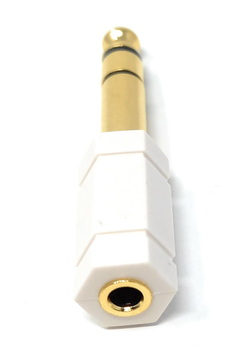 DRUT 3.5mm Stereo Socket to 6.35mm Stereo Jack Converter Cable Headphones Adapter