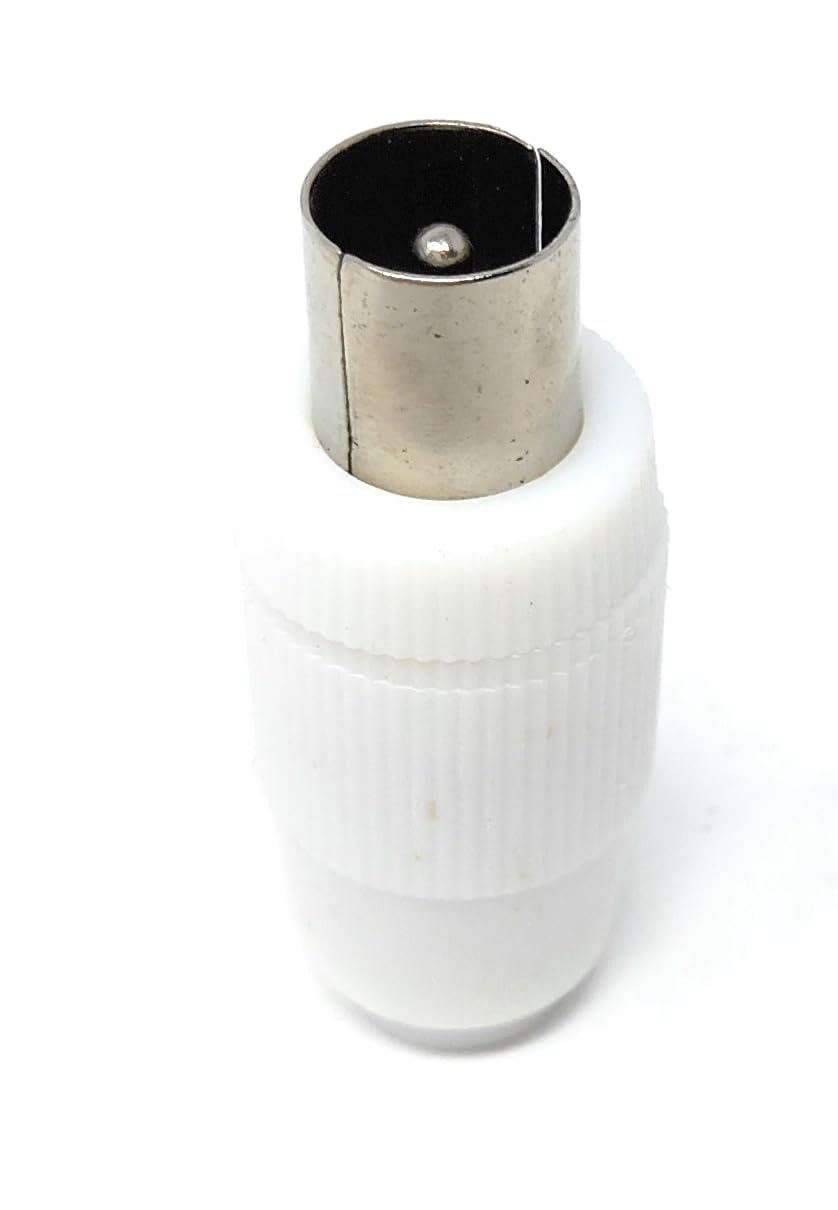 DRUT TV Aerial Connector Plug, Male RF Coaxial Adapter for TV, Television, Freeview, Screw Connection