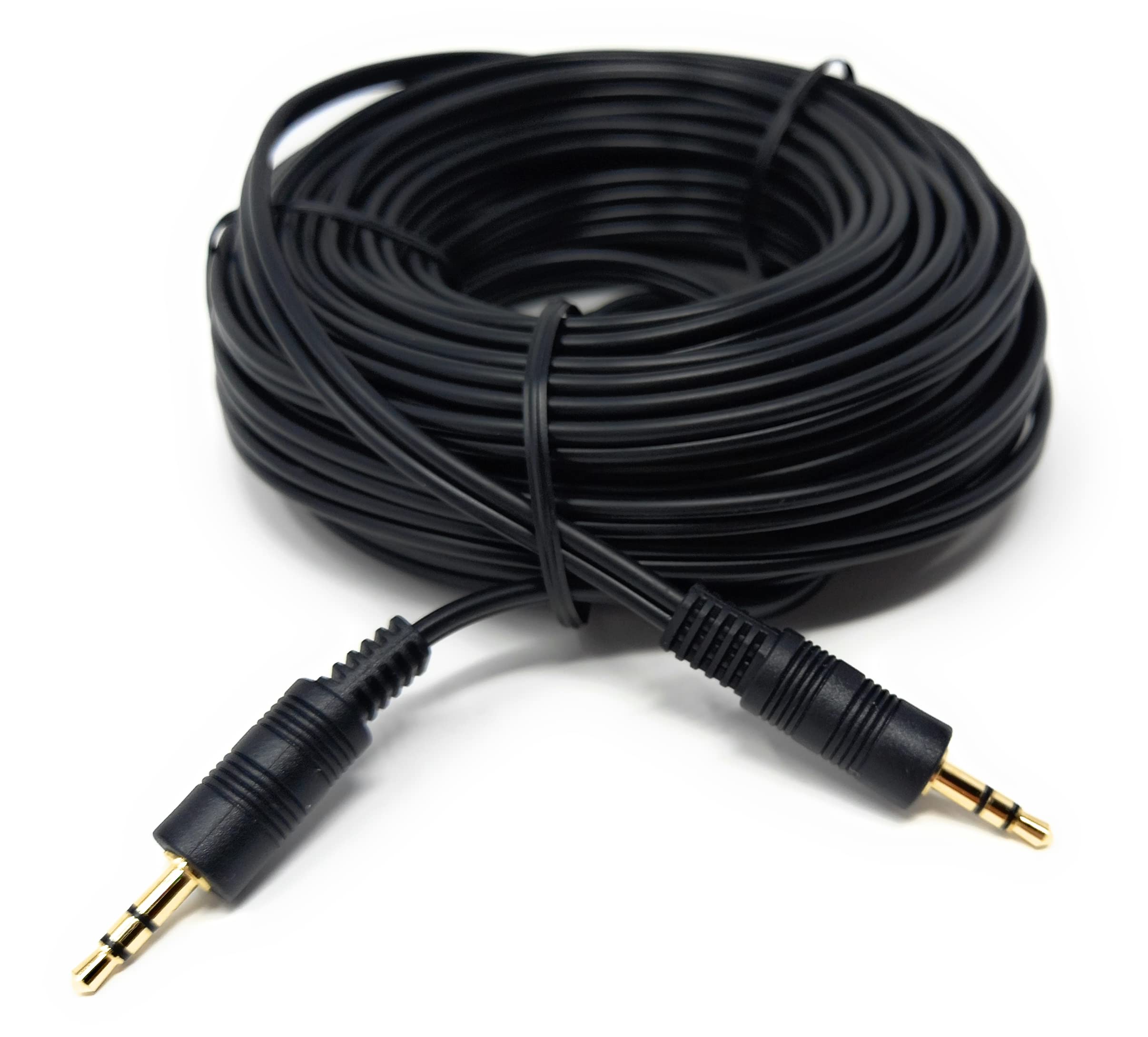 DRUT 3.5mm to 3.5mm Stereo Audio AUX Cable Gold Connectors, Small 3 pin Jack to Jack Speaker Lead