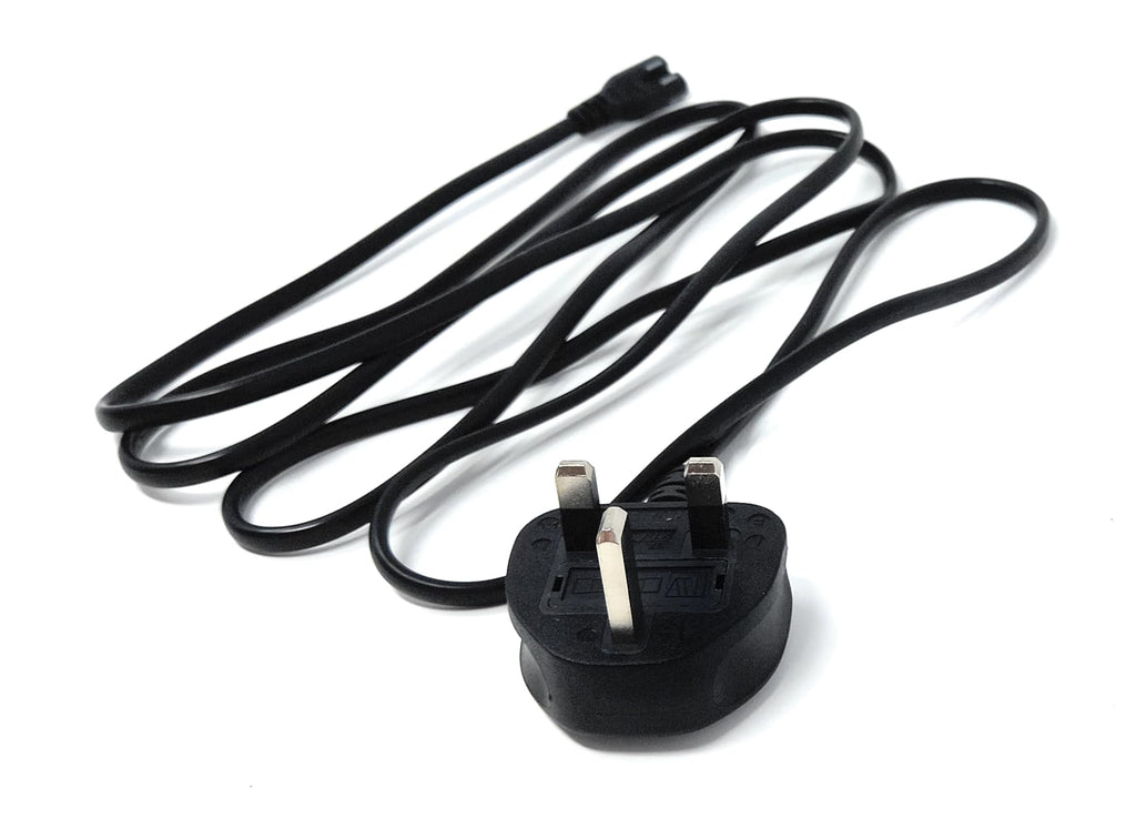 UK Power Cable 3A Fused Plug to C7 Figure-8 Lead – Compatible with PS5, PS4, Xbox, Laptops, Smart TVs, DVD Players, and Chargers