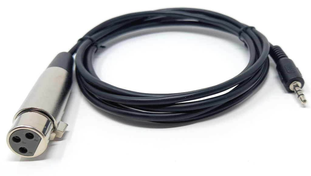 DRUT 3 Pin XLR Socket to 3.5mm Stereo Jack Plug for Microphone, Music Instruments, musicians, podcasters, video creators Lead Cable