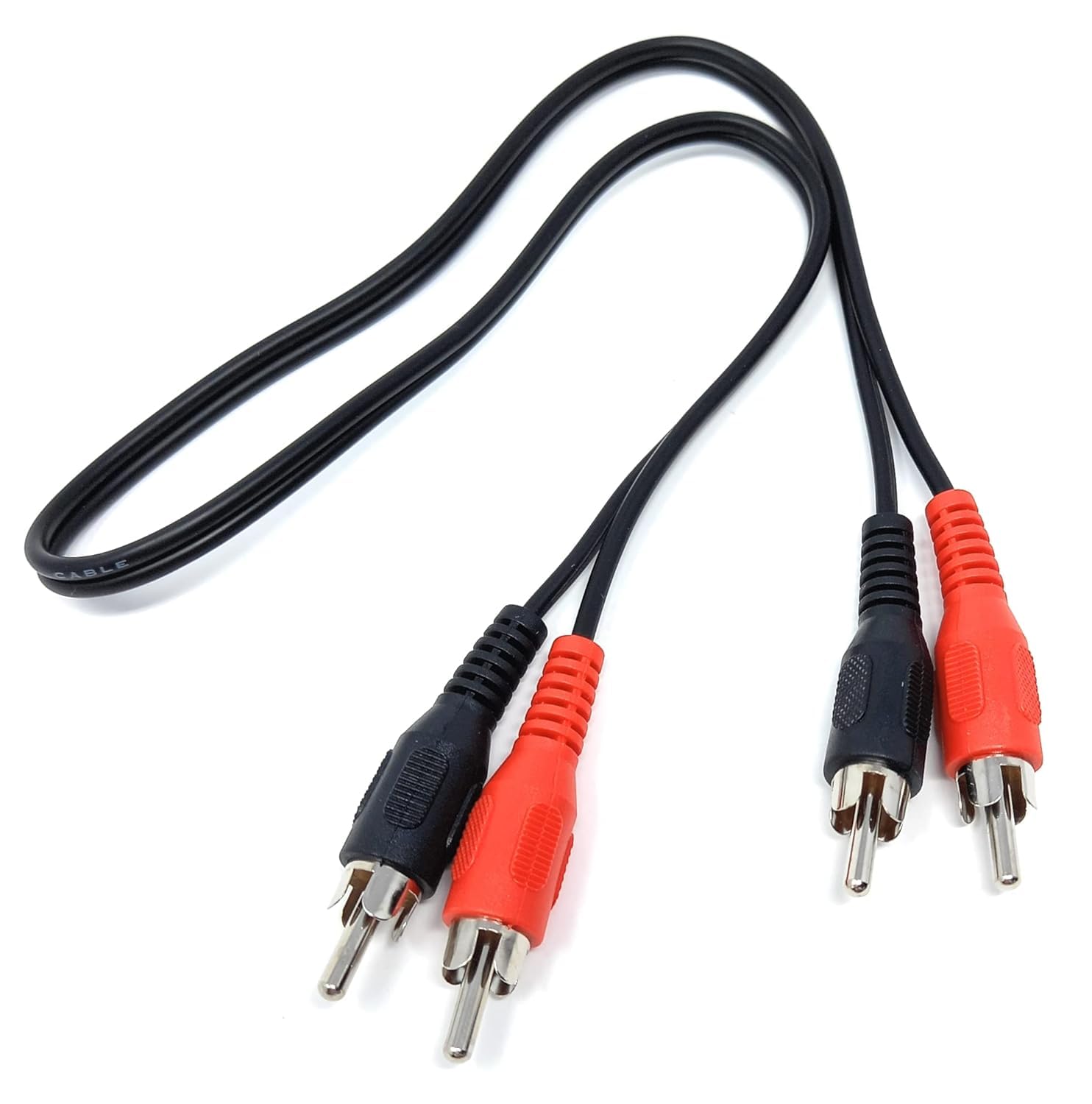 DRUT RCA to RCA Phono Twin Jack to Jack Stereo Audio Cable Lead Cord Compatible With CD/DVD/Amplifier/Hifi/DJ Mixer/Turntable
