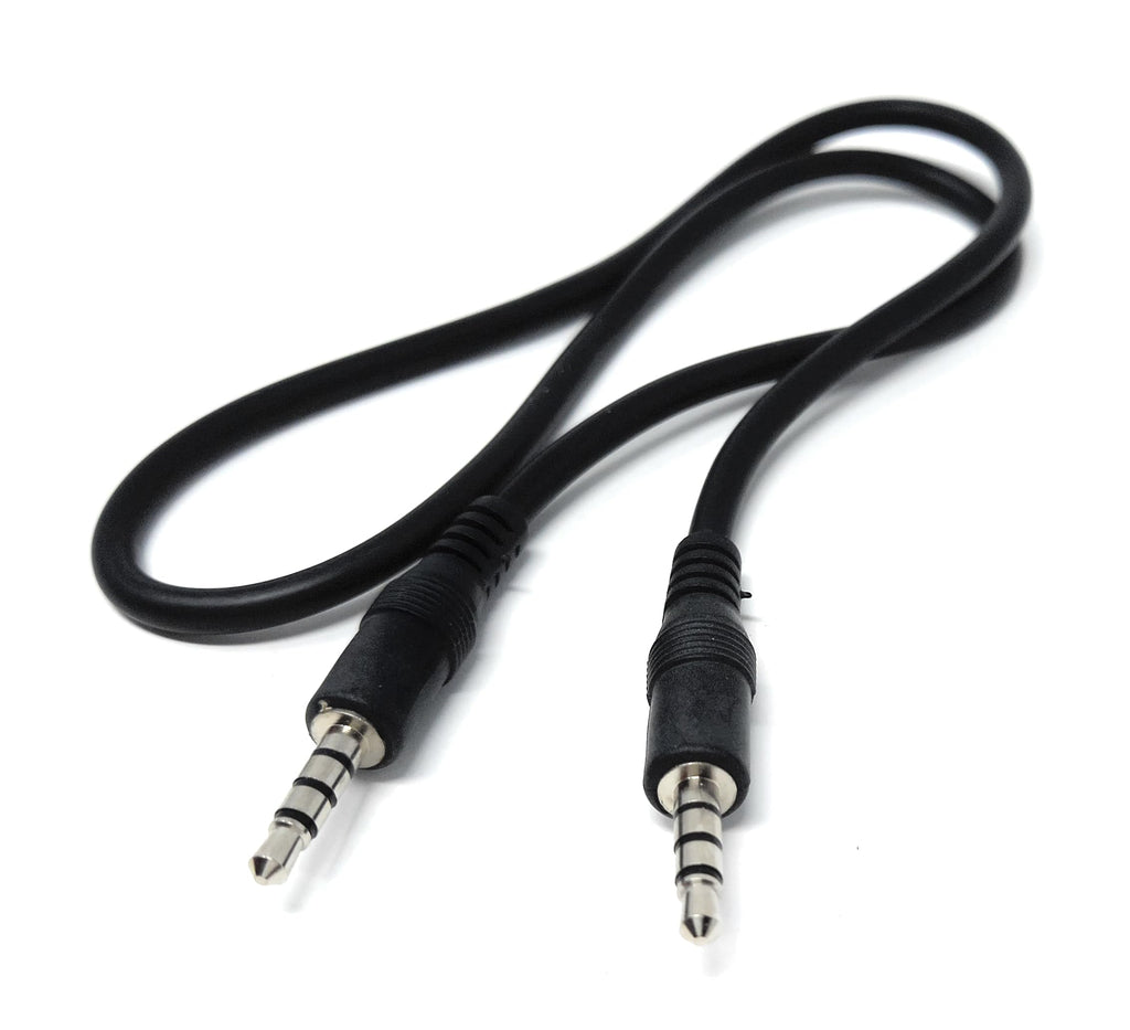 DRUT 3.5mm 4 Pole TRRS Aux Audio Mic Cable Male to Male Lead Headphone Mini Jack Stereo Cable Lead Cord